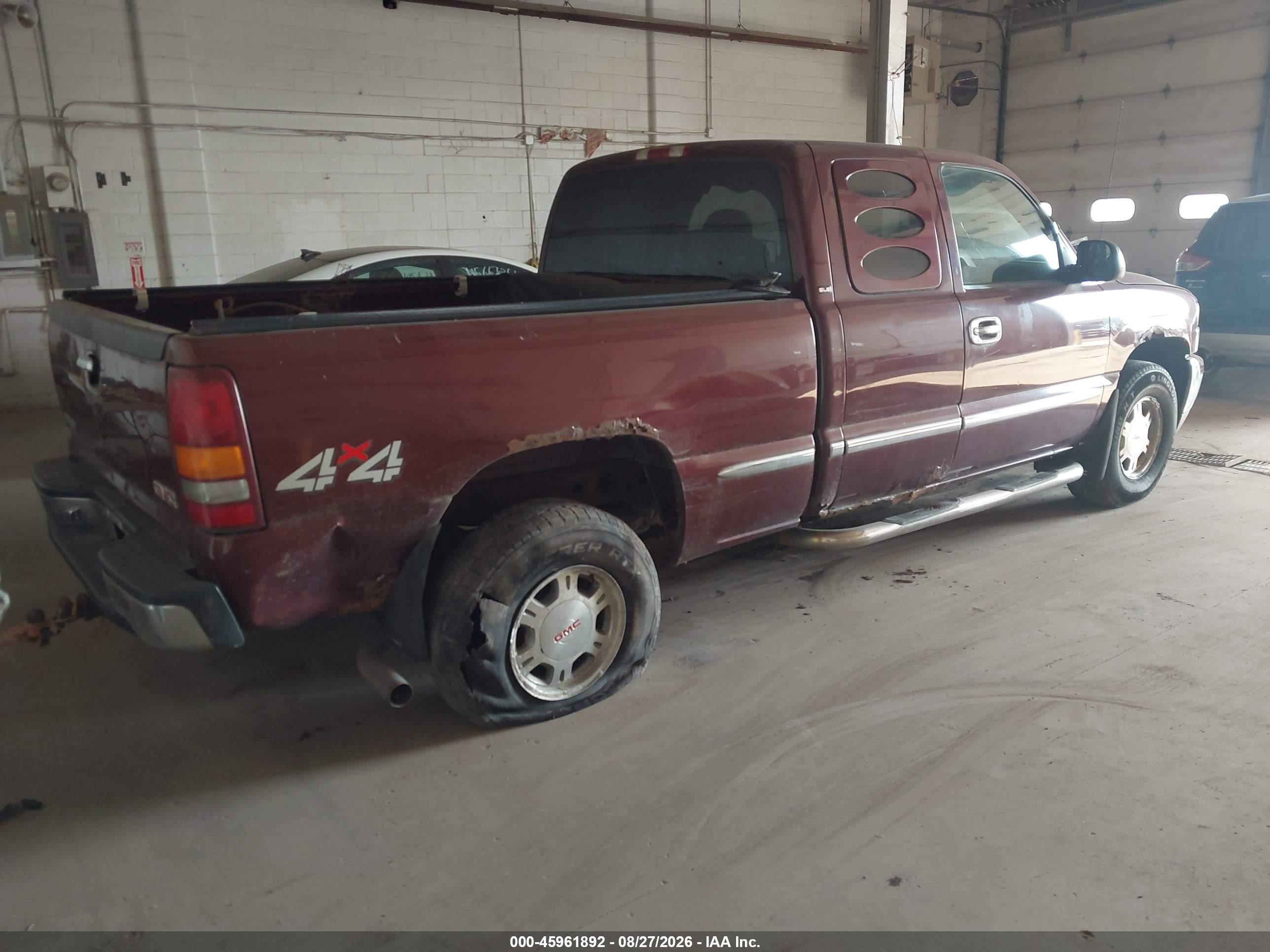 2001 Gmc Sierra 1500 Sle Maroon vin: 1GTEK19T41E233872