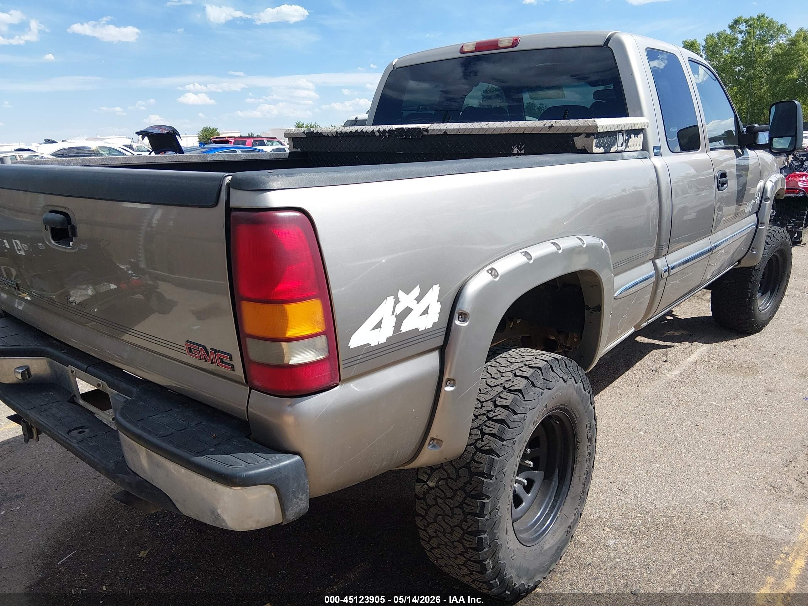2001 Gmc Sierra 1500 Sle Желто-коричневый vin: 1GTEK19T41Z125342