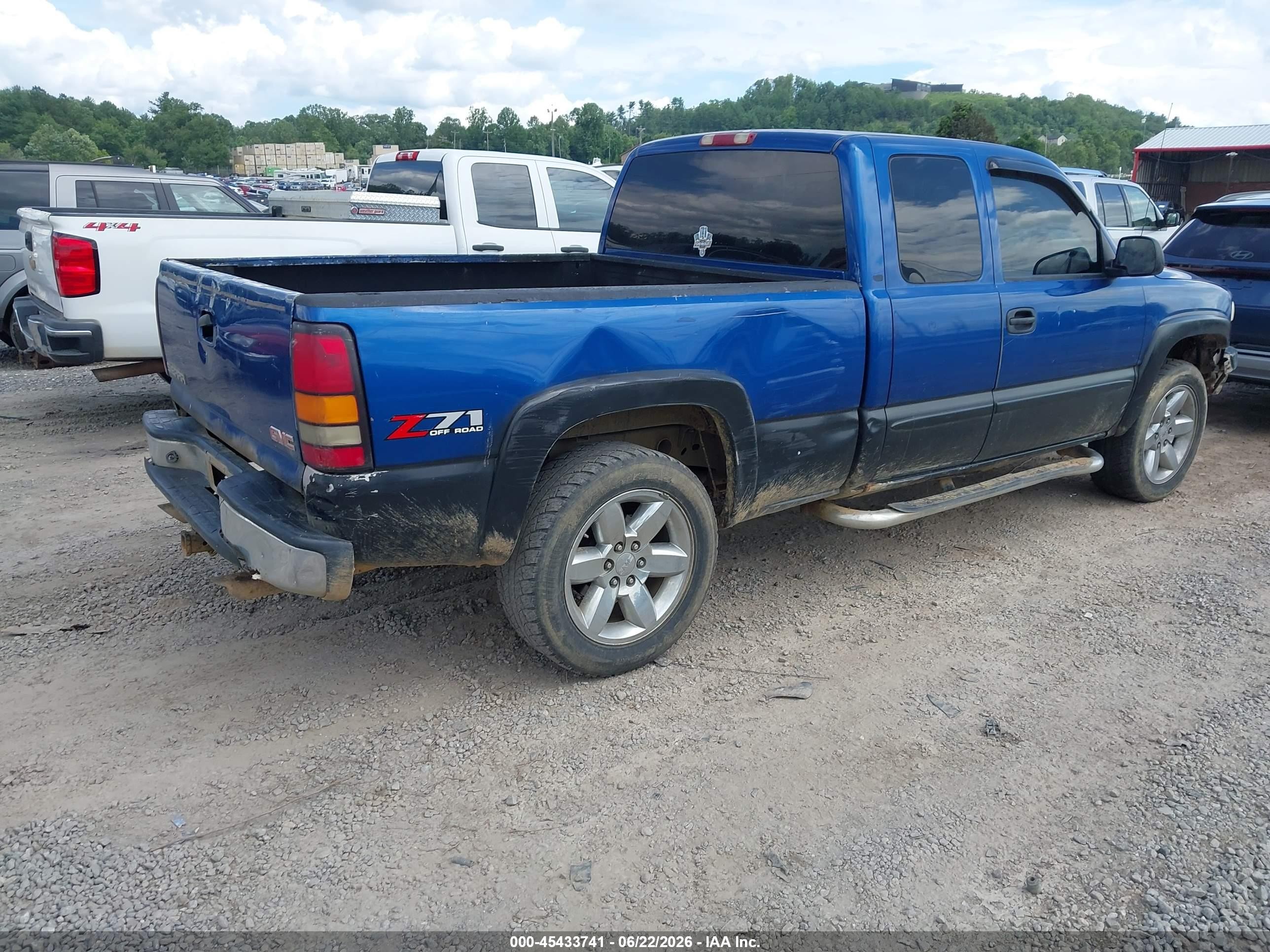 2004 Gmc Sierra 1500 Slt Blue vin: 1GTEK19T54Z217435