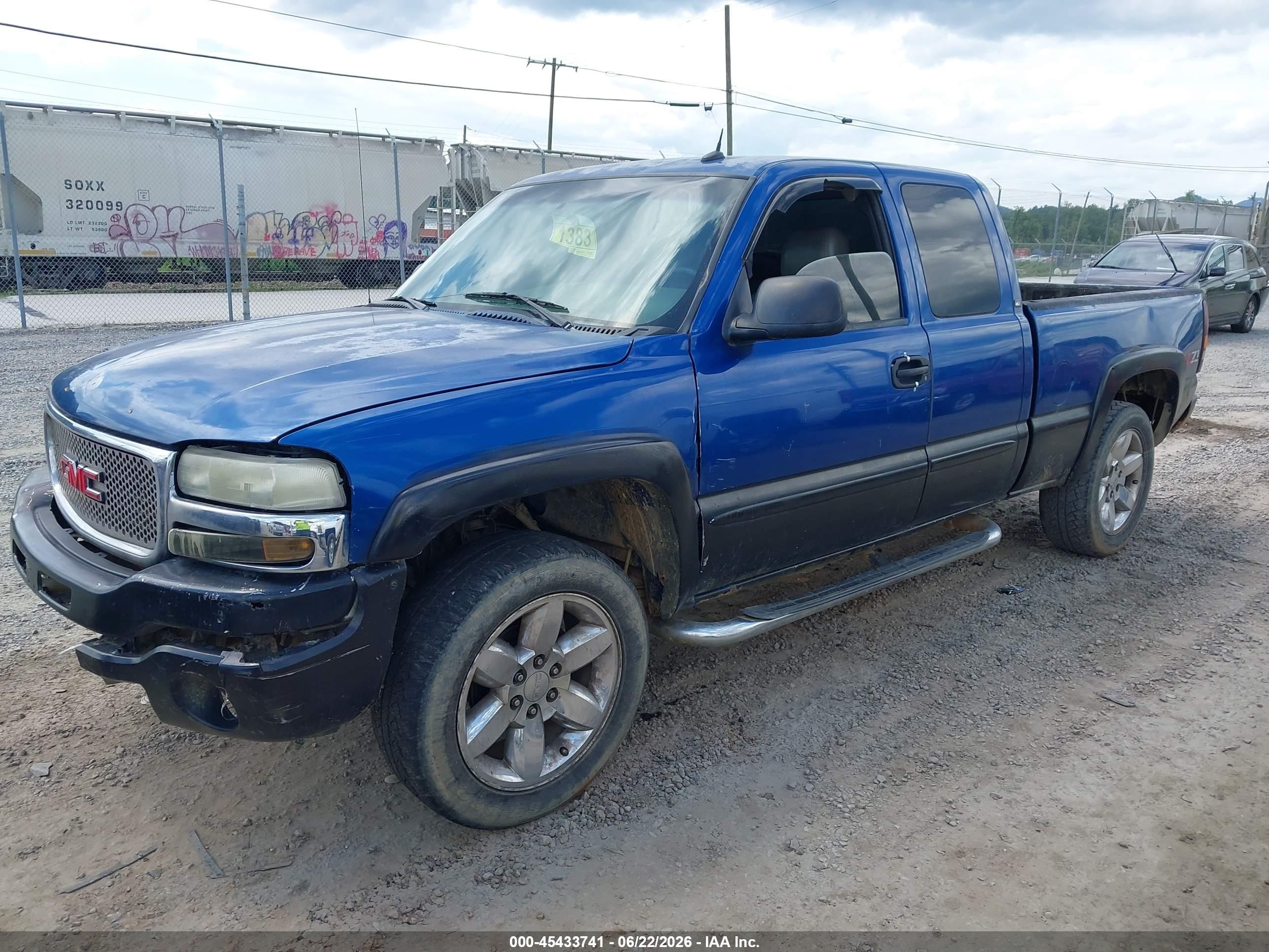 2004 Gmc Sierra 1500 Slt Blue vin: 1GTEK19T54Z217435