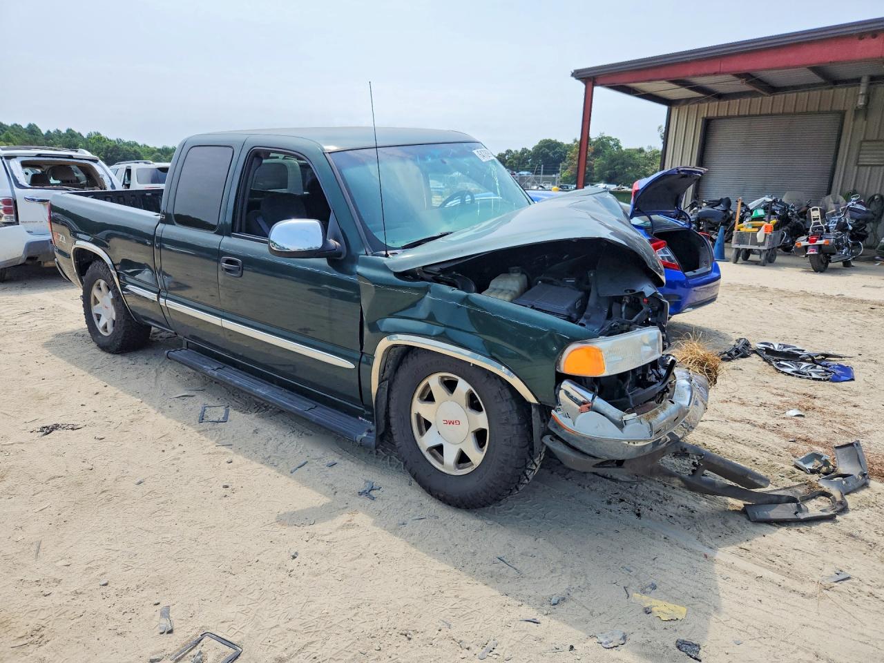 2001 Gmc New Sierra K1500 Green vin: 1GTEK19T71E189818