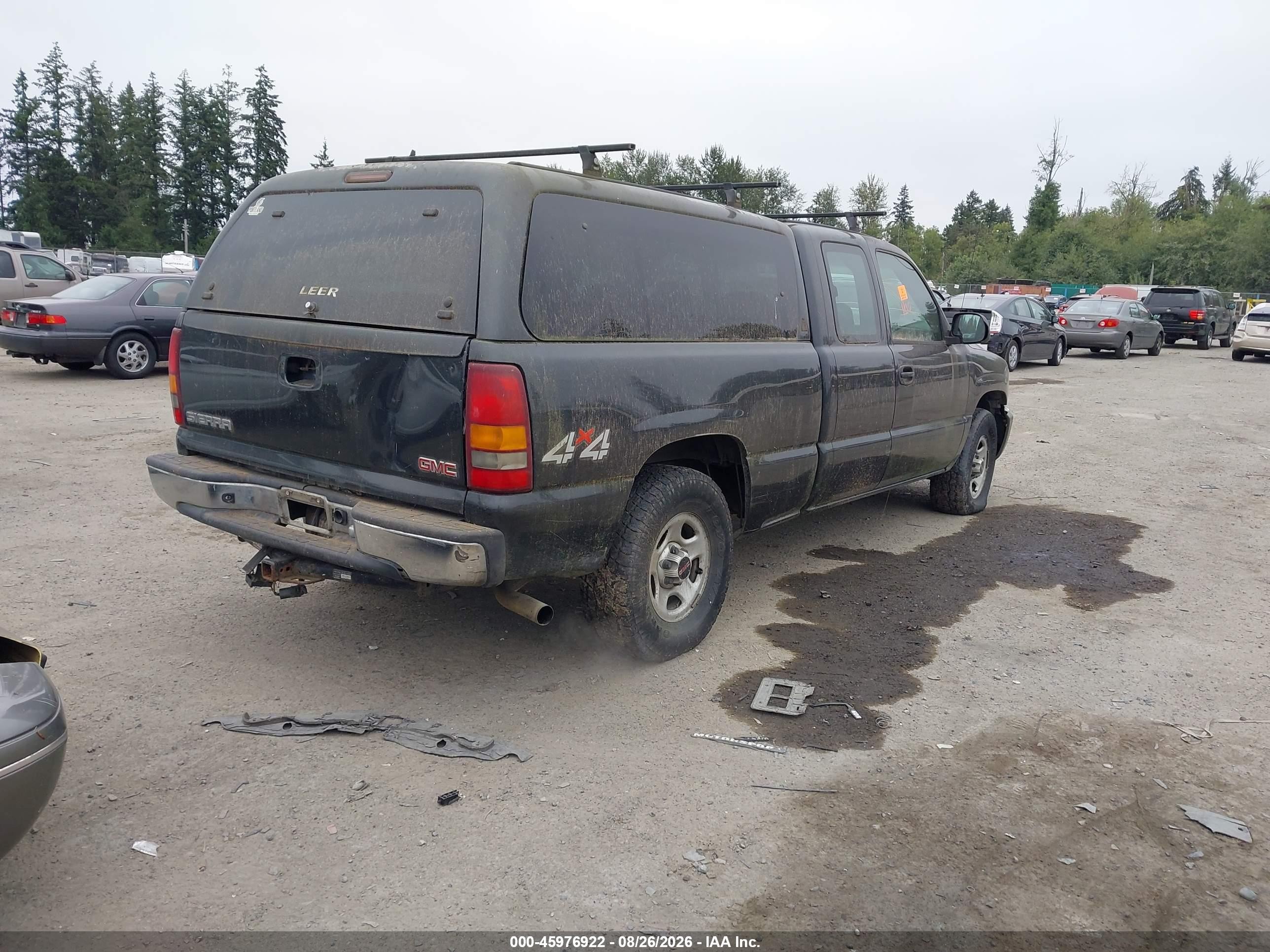 2003 Gmc Sierra 1500 Black vin: 1GTEK19V03E297038