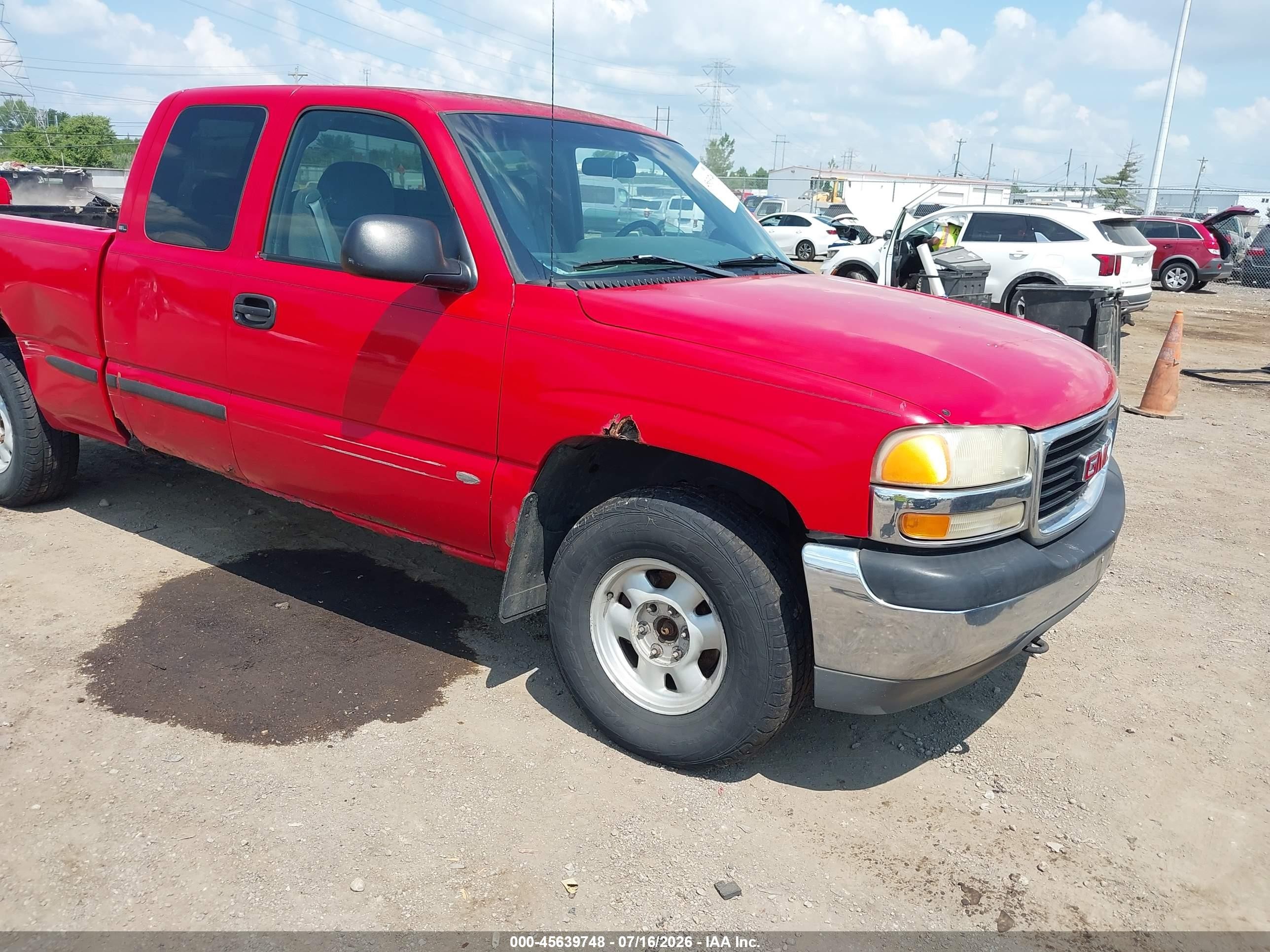 2000 Gmc Sierra 1500 Sl Красный vin: 1GTEK19V7YZ290541