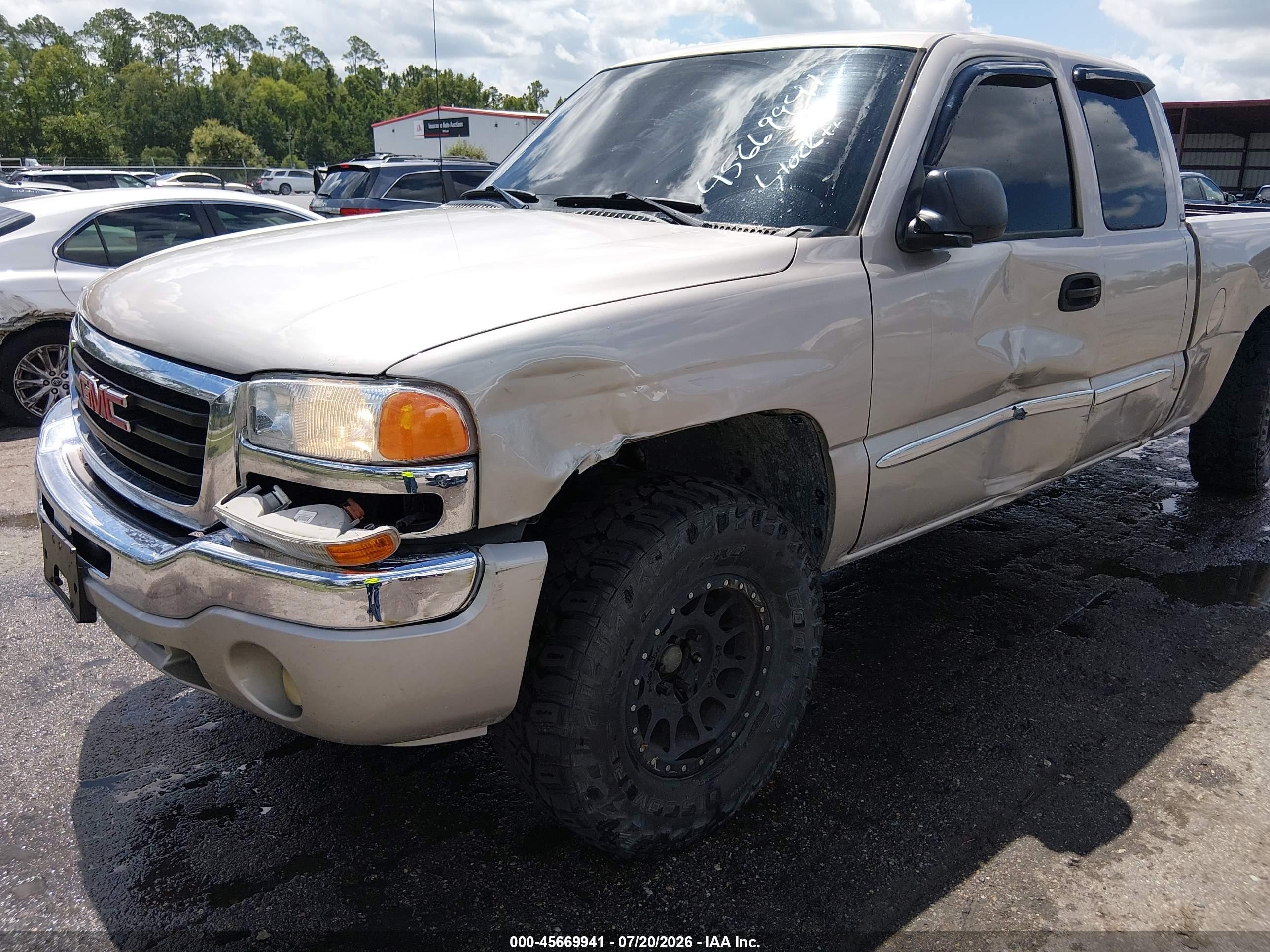 2005 Gmc Sierra 1500 Sle Бежевый vin: 1GTEK19V95Z339301