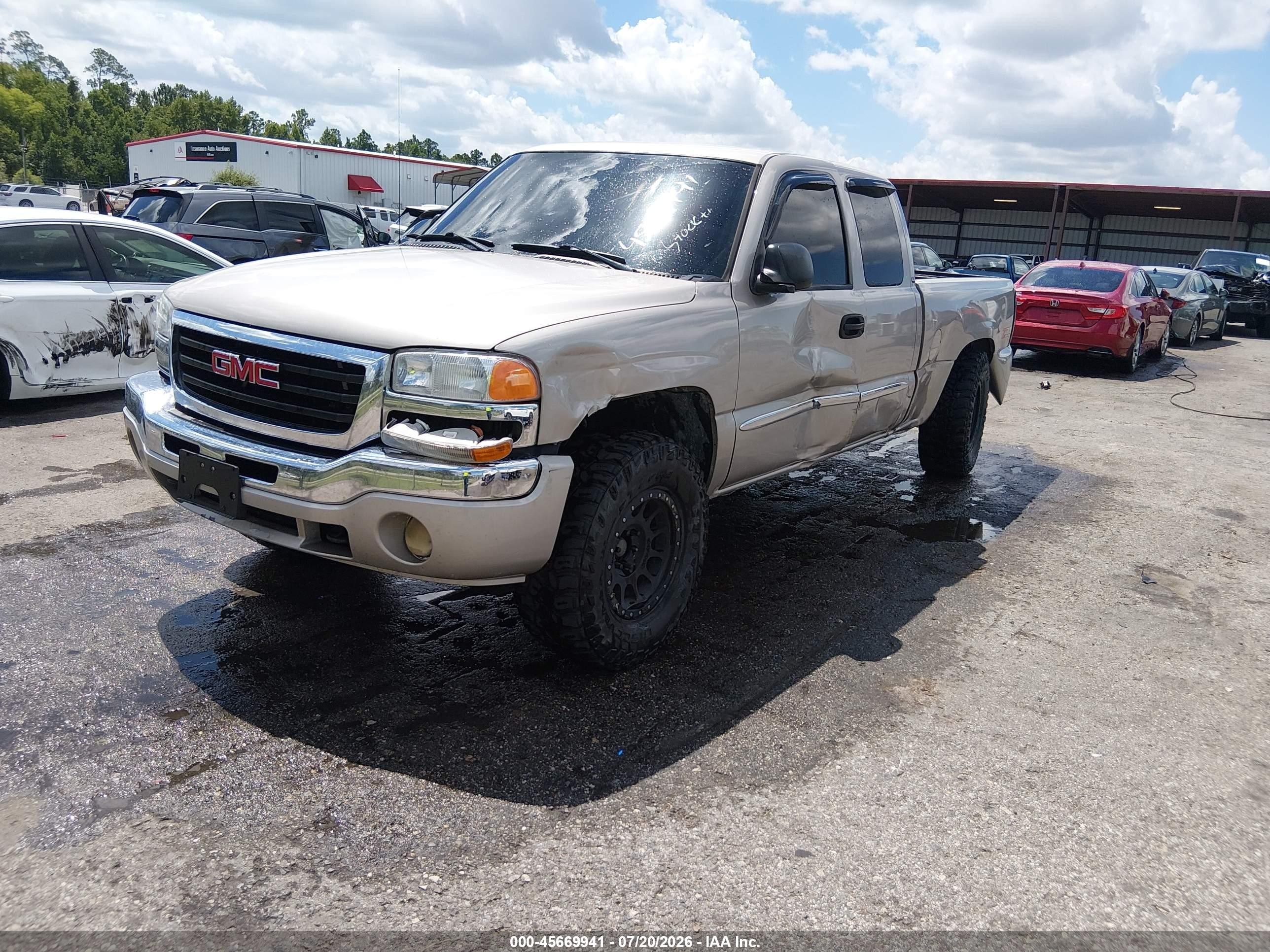 2005 Gmc Sierra 1500 Sle Бежевый vin: 1GTEK19V95Z339301