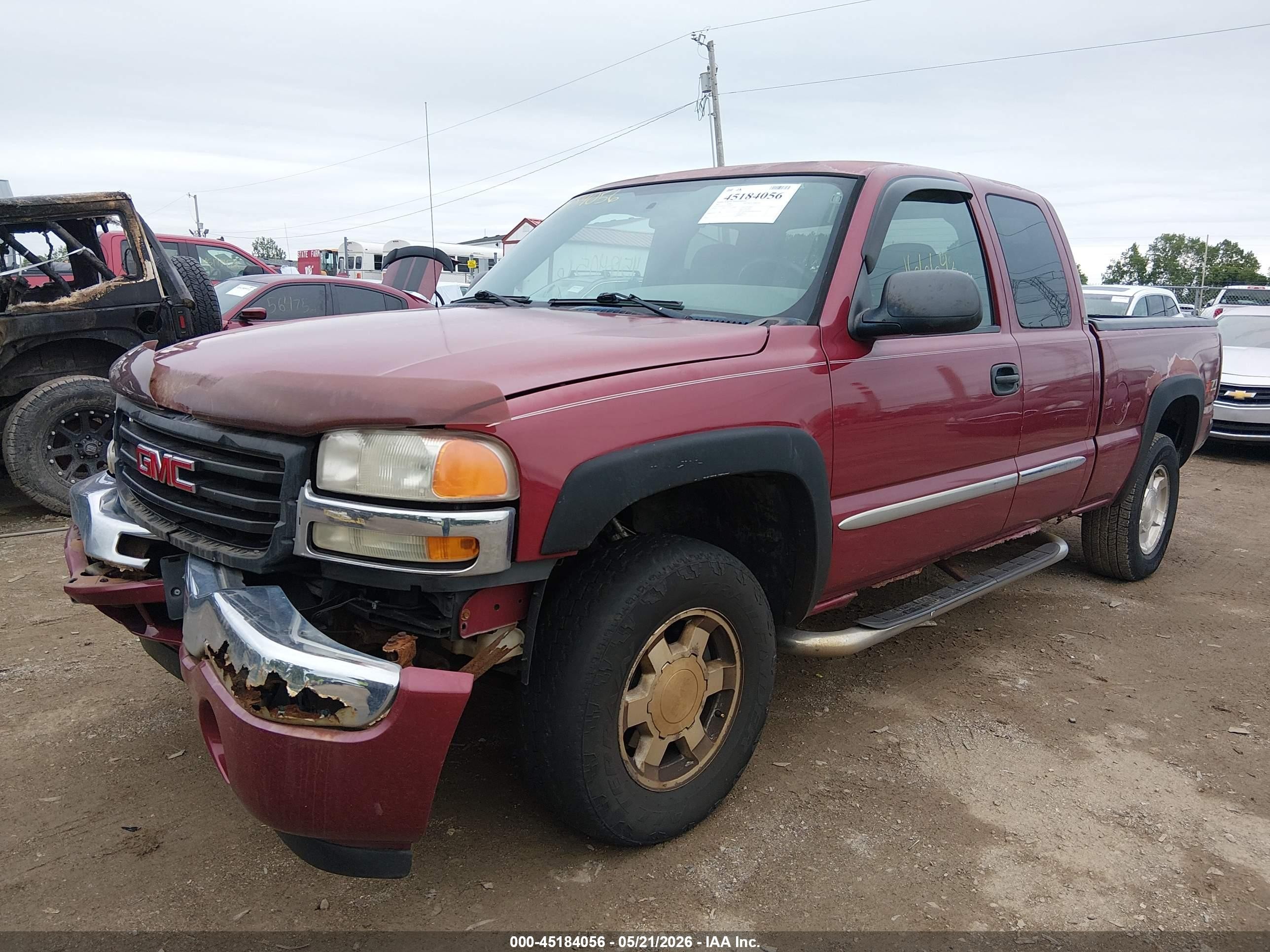 2007 Gmc Sierra 1500 Classic Sle1 Red vin: 1GTEK19Z17Z184975