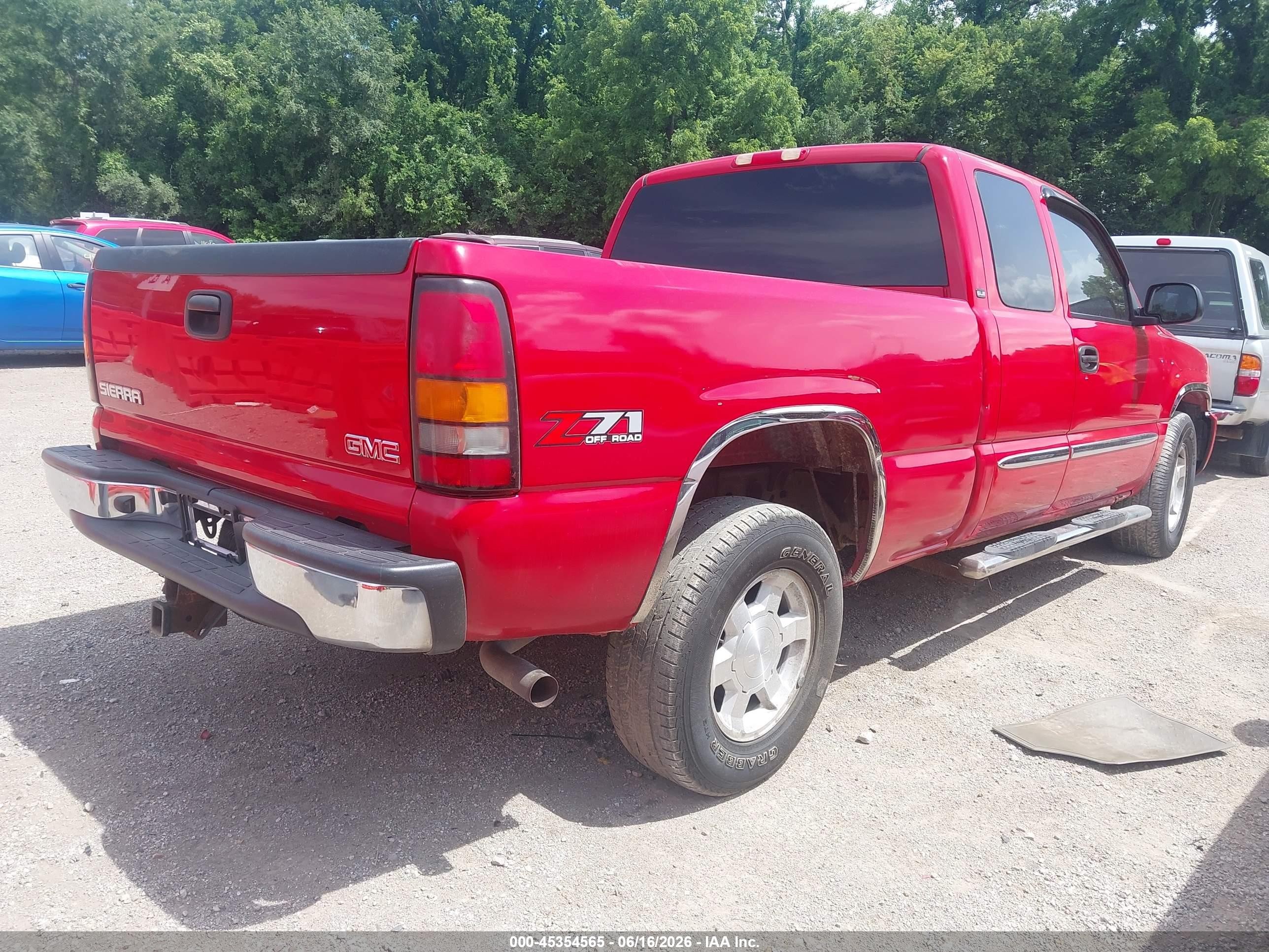 2005 Gmc Sierra 1500 Sle Красный vin: 1GTEK19Z25Z159712