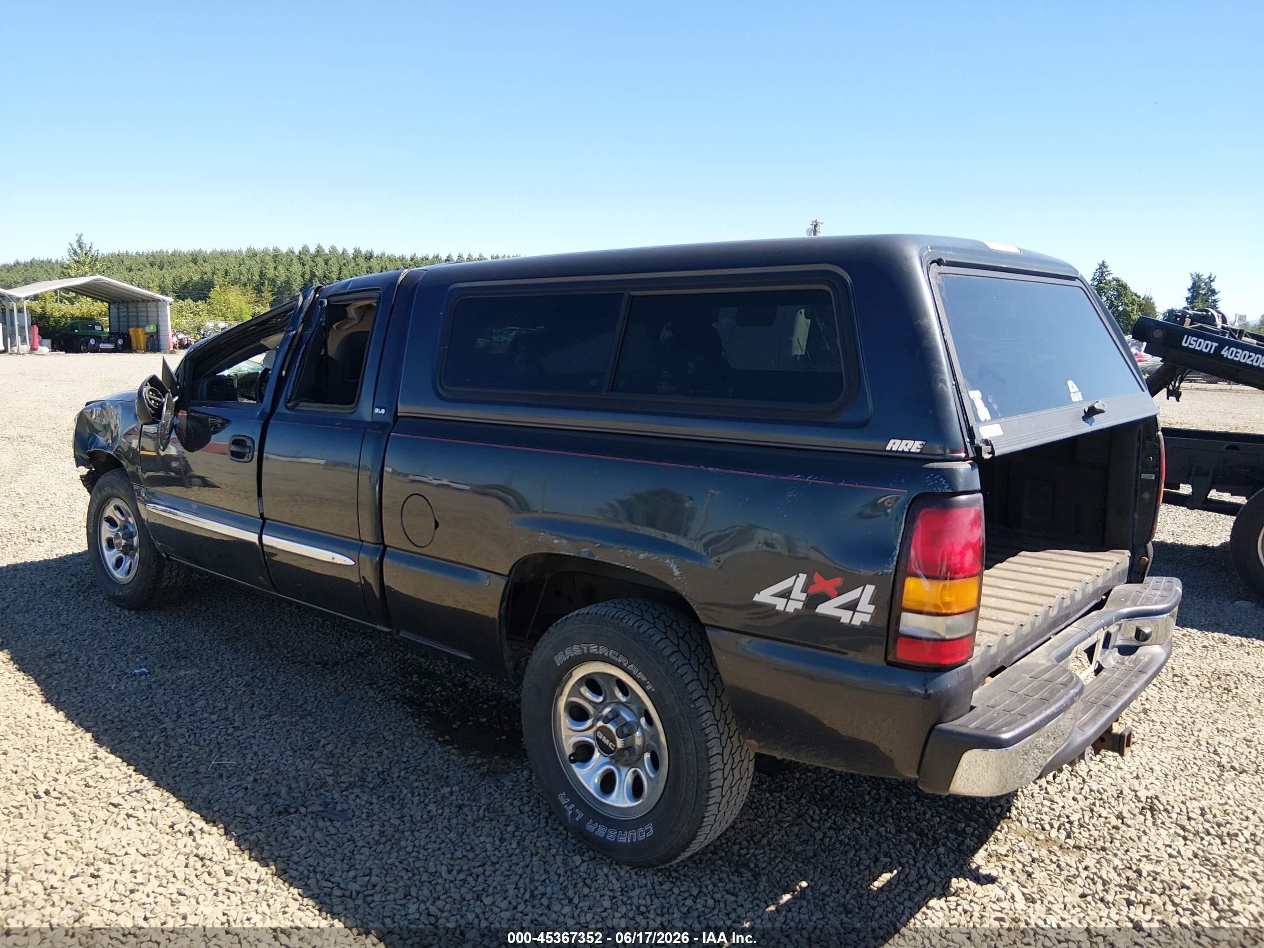 2005 Gmc Sierra 1500 Sle Black vin: 1GTEK19Z55Z268956