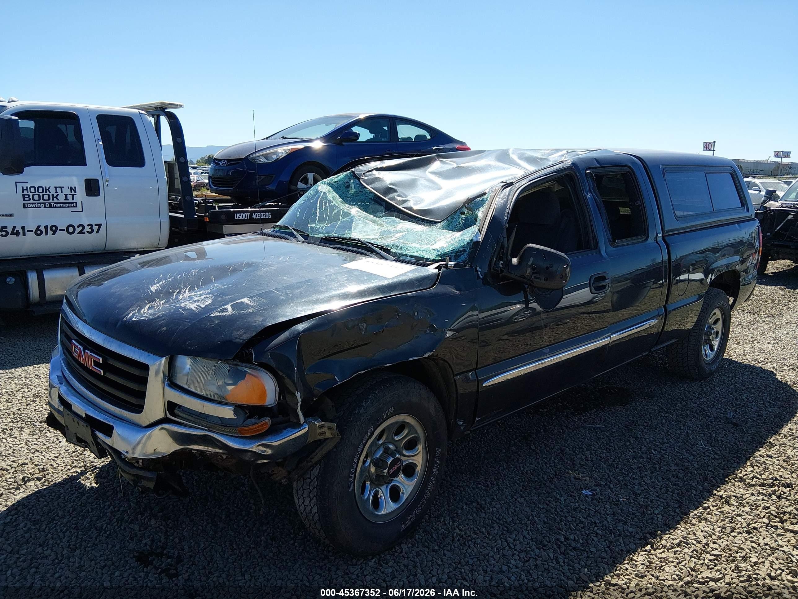 2005 Gmc Sierra 1500 Sle Black vin: 1GTEK19Z55Z268956