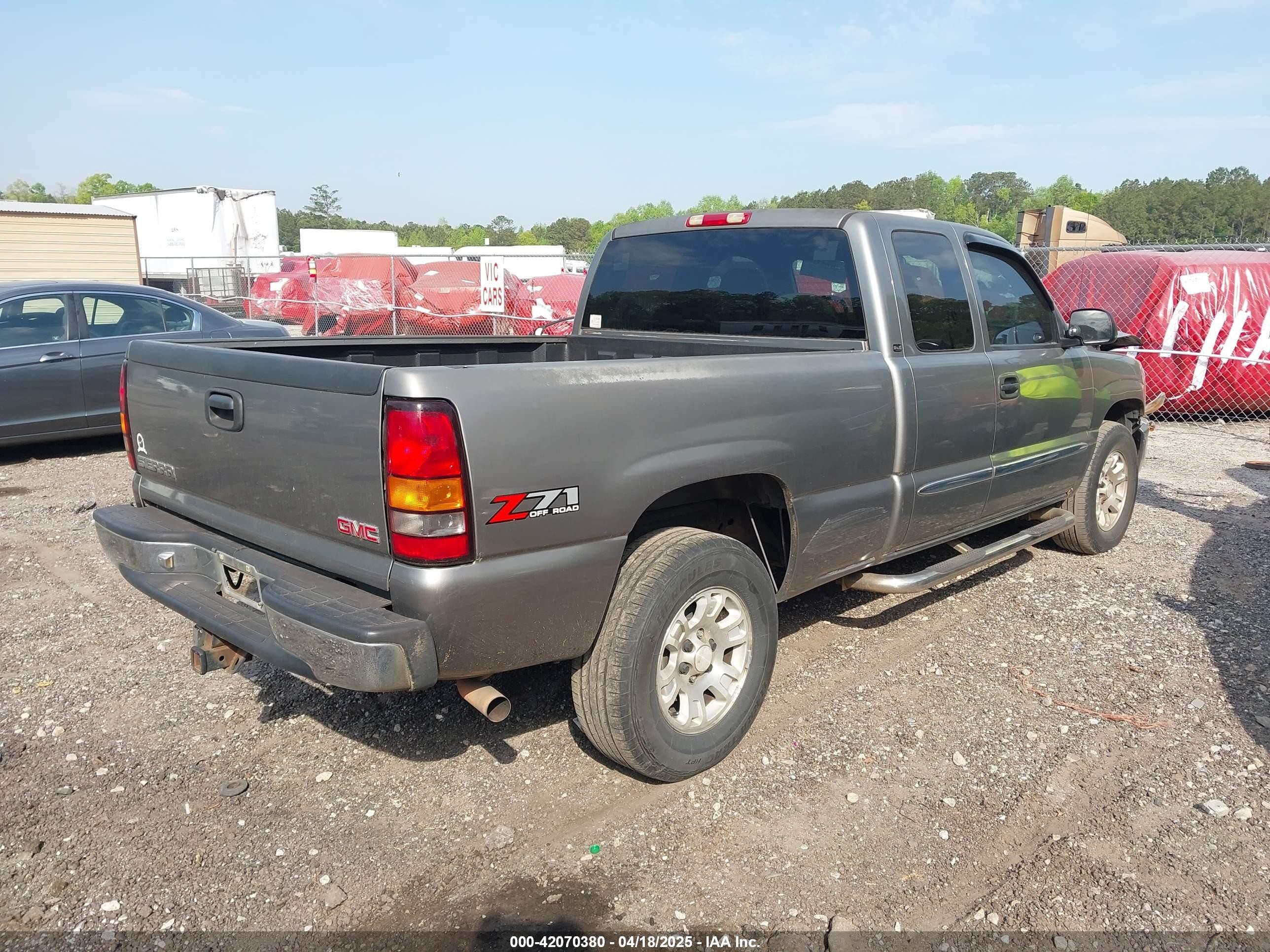 2007 Gmc Sierra 1500 Classic Sle2 Gray vin: 1GTEK19Z77Z114591