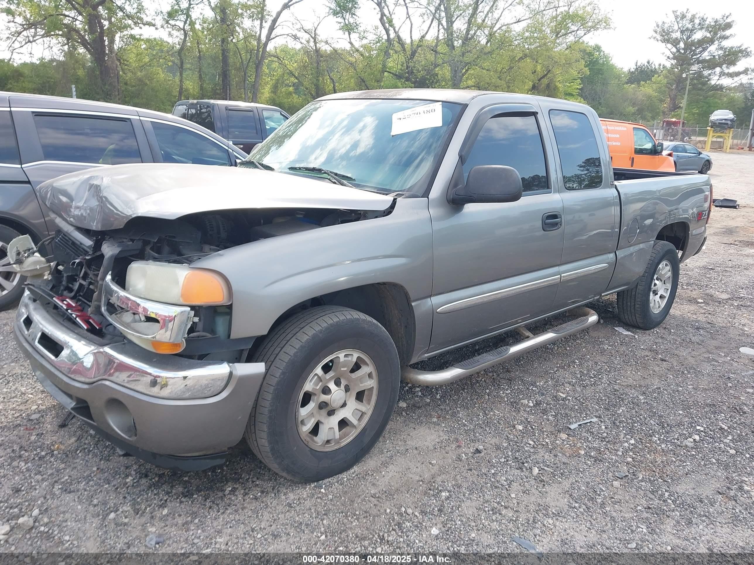 2007 Gmc Sierra 1500 Classic Sle2 Gray vin: 1GTEK19Z77Z114591