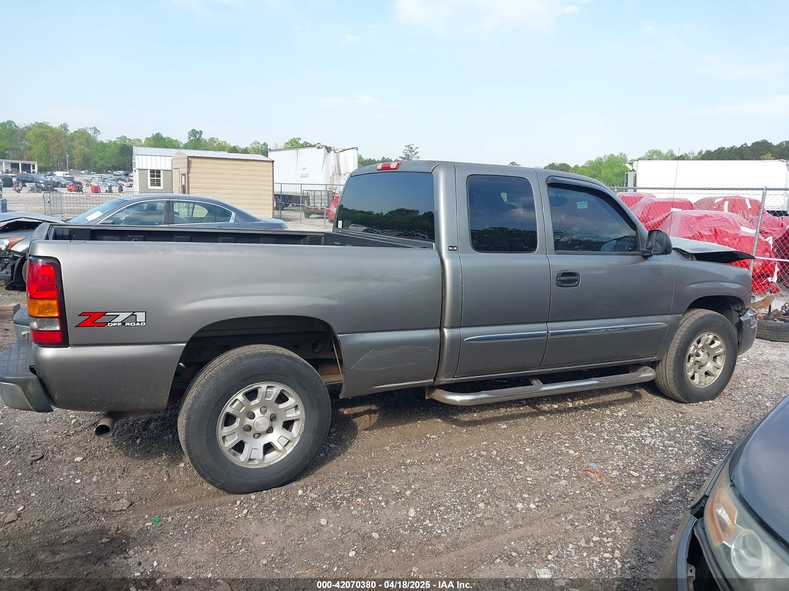 2007 Gmc Sierra 1500 Classic Sle2 Gray vin: 1GTEK19Z77Z114591