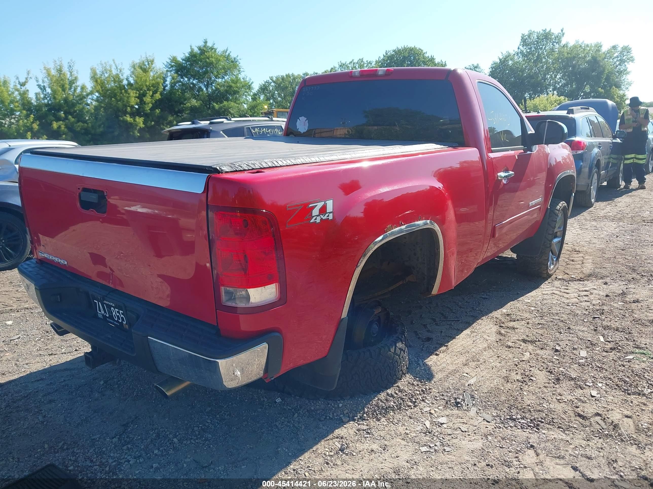 2009 Gmc Sierra 1500 Sle Red vin: 1GTEK24009Z147286