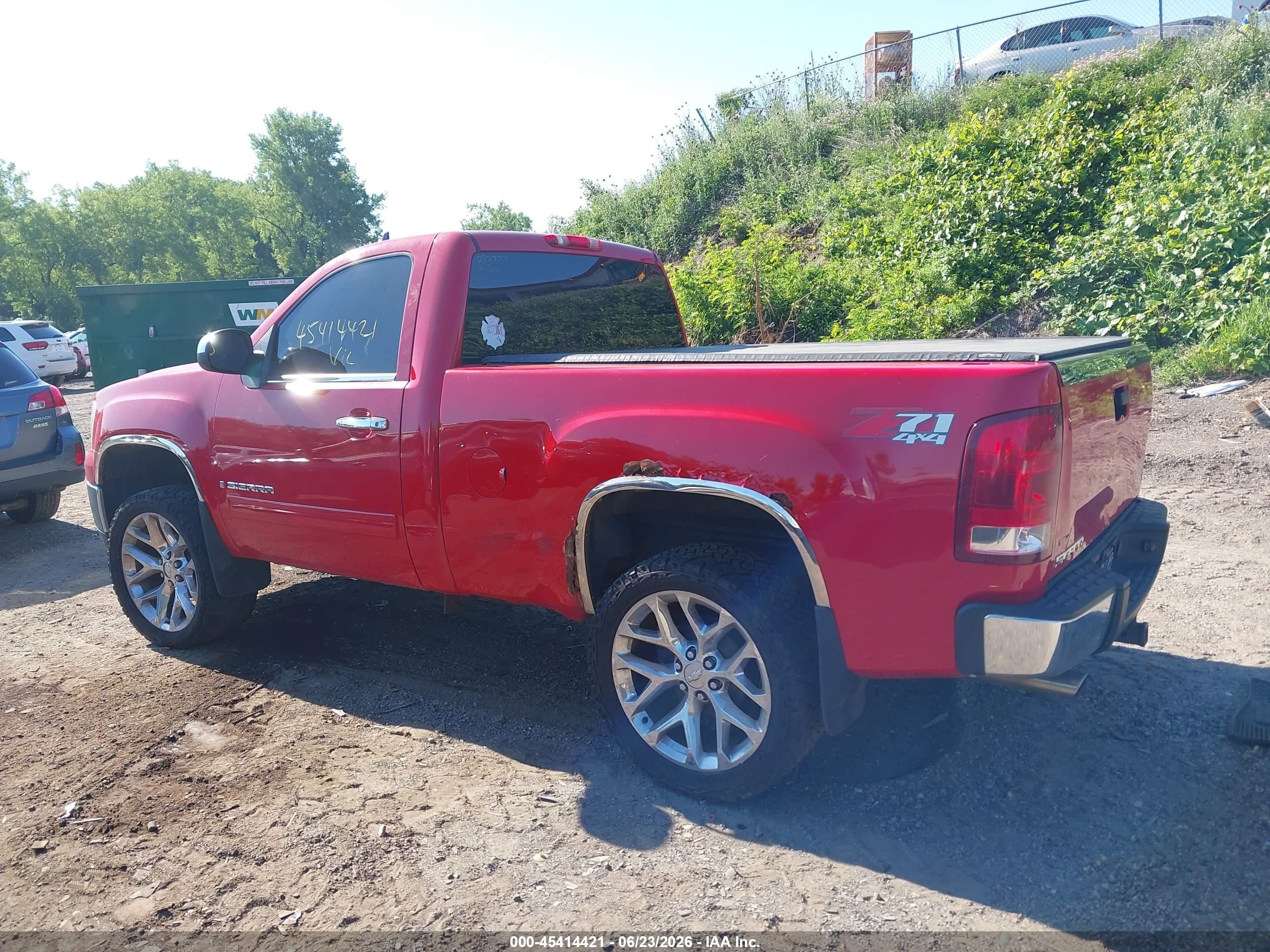 2009 Gmc Sierra 1500 Sle Red vin: 1GTEK24009Z147286