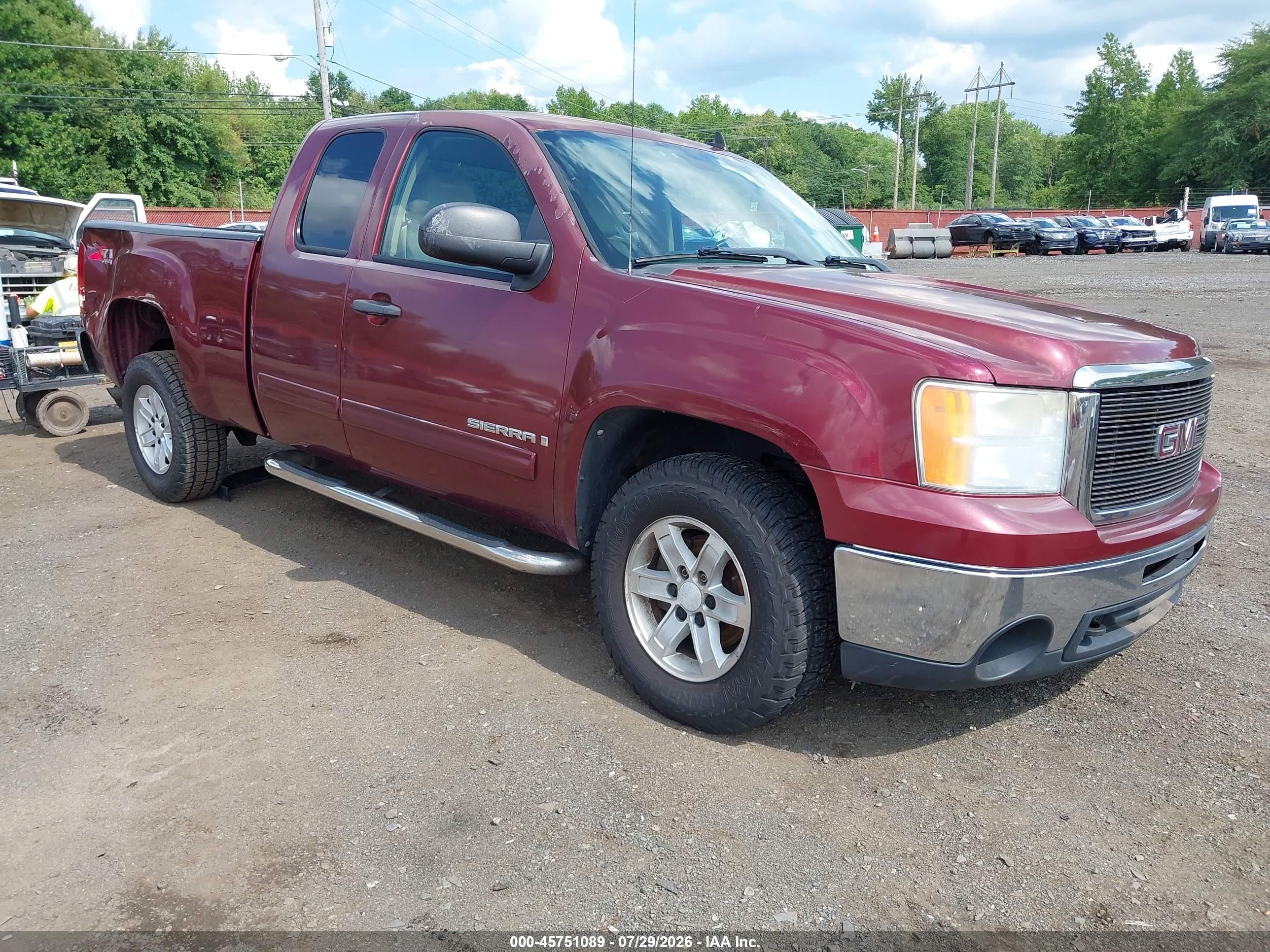 2009 Gmc Sierra 1500 Sle Red vin: 1GTEK29039Z176788