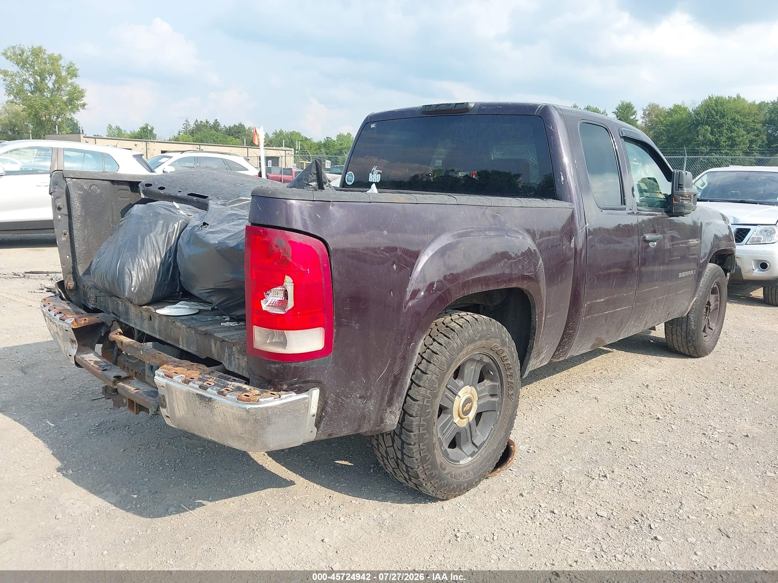 2009 Gmc Sierra 1500 Sle Purple vin: 1GTEK29J79Z218713