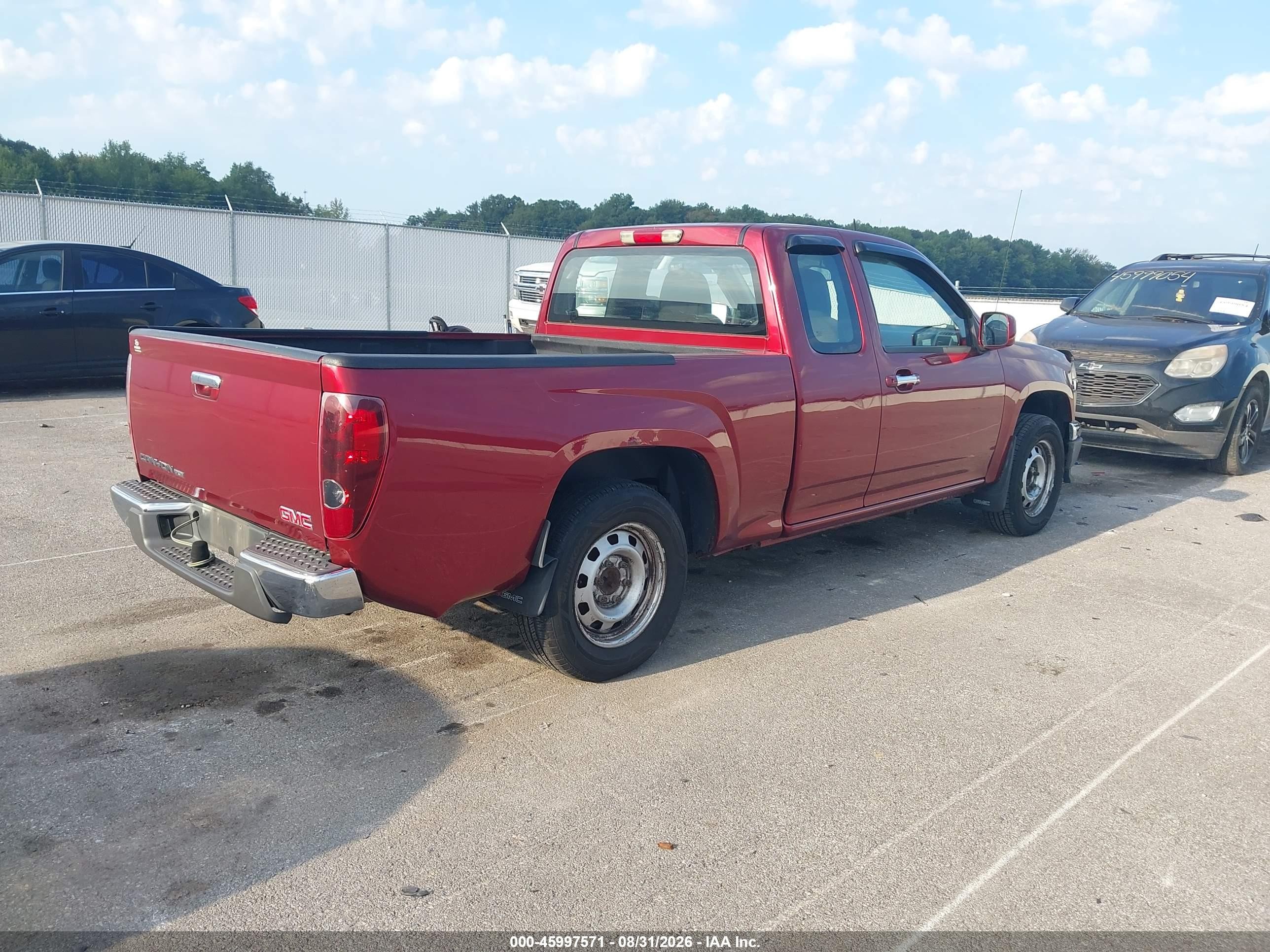 2010 Gmc Canyon Sle1 Red vin: 1GTESCD91A8122539