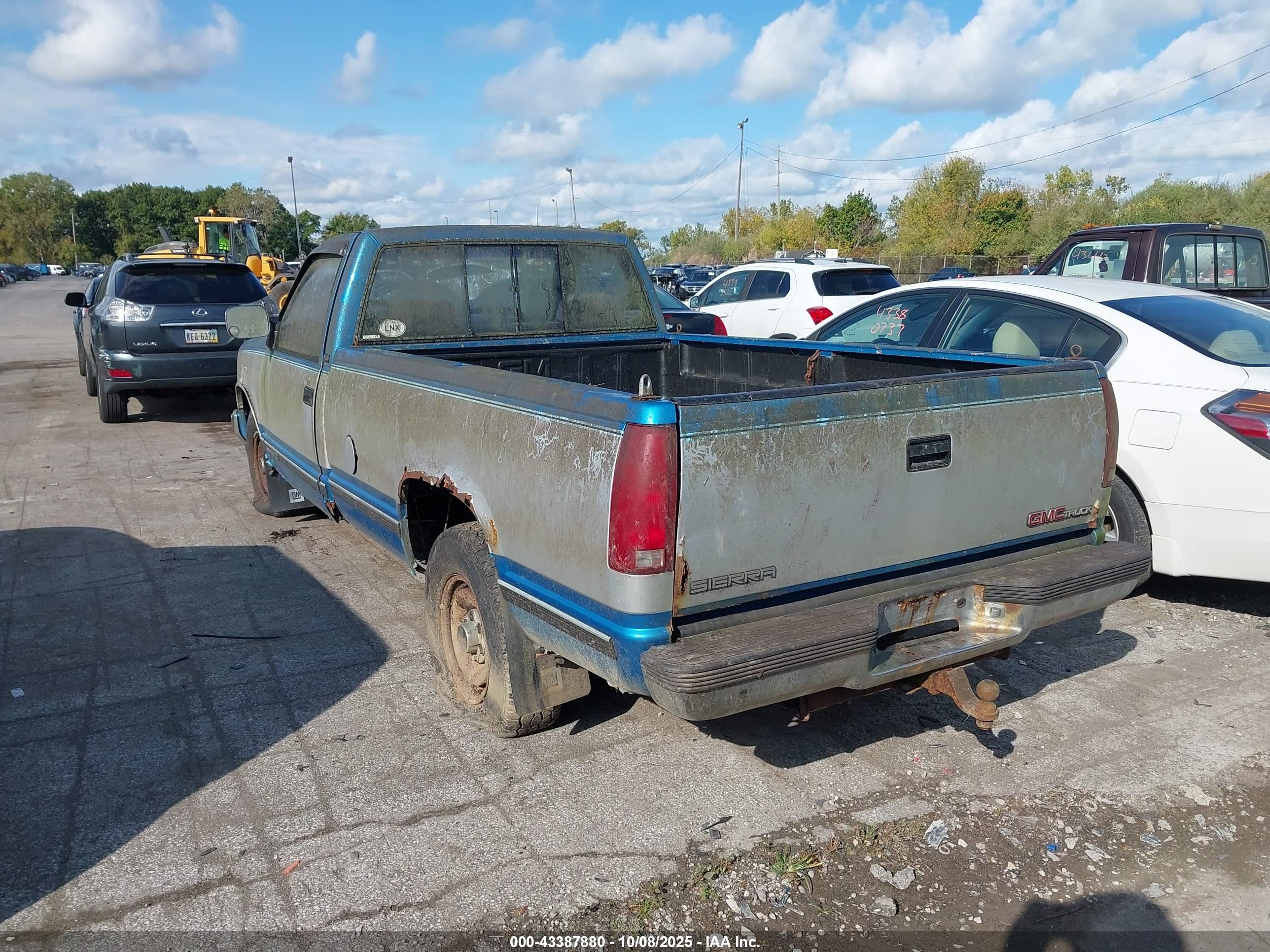 1992 Gmc Sierra C2500 Синий vin: 1GTFC24K0NE534960