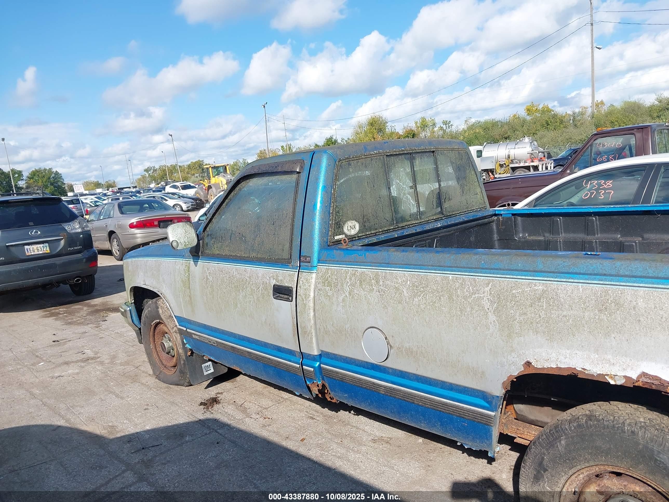 1992 Gmc Sierra C2500 Синий vin: 1GTFC24K0NE534960