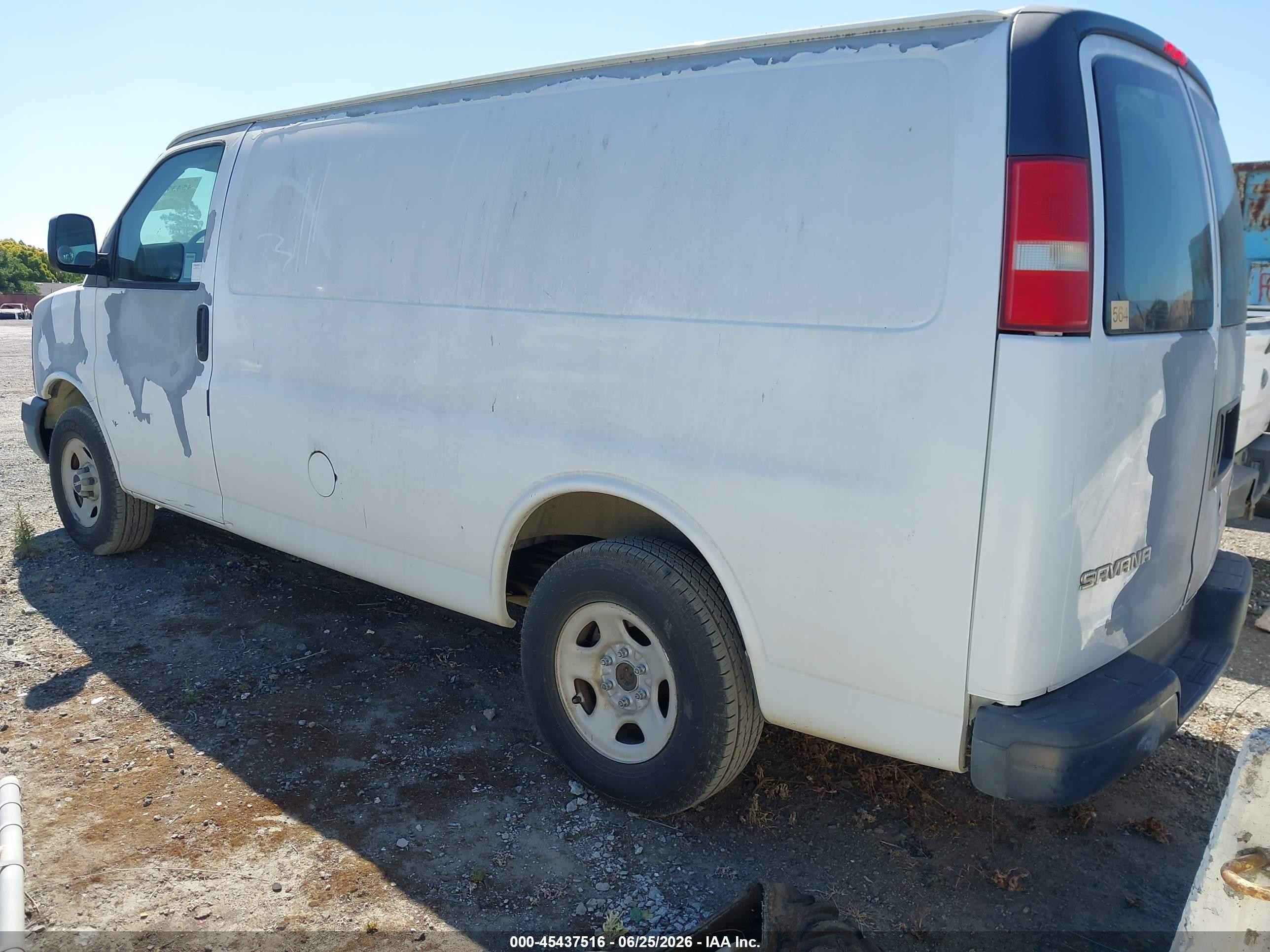 2006 Gmc Savana Work Van White vin: 1GTFG15X361113980