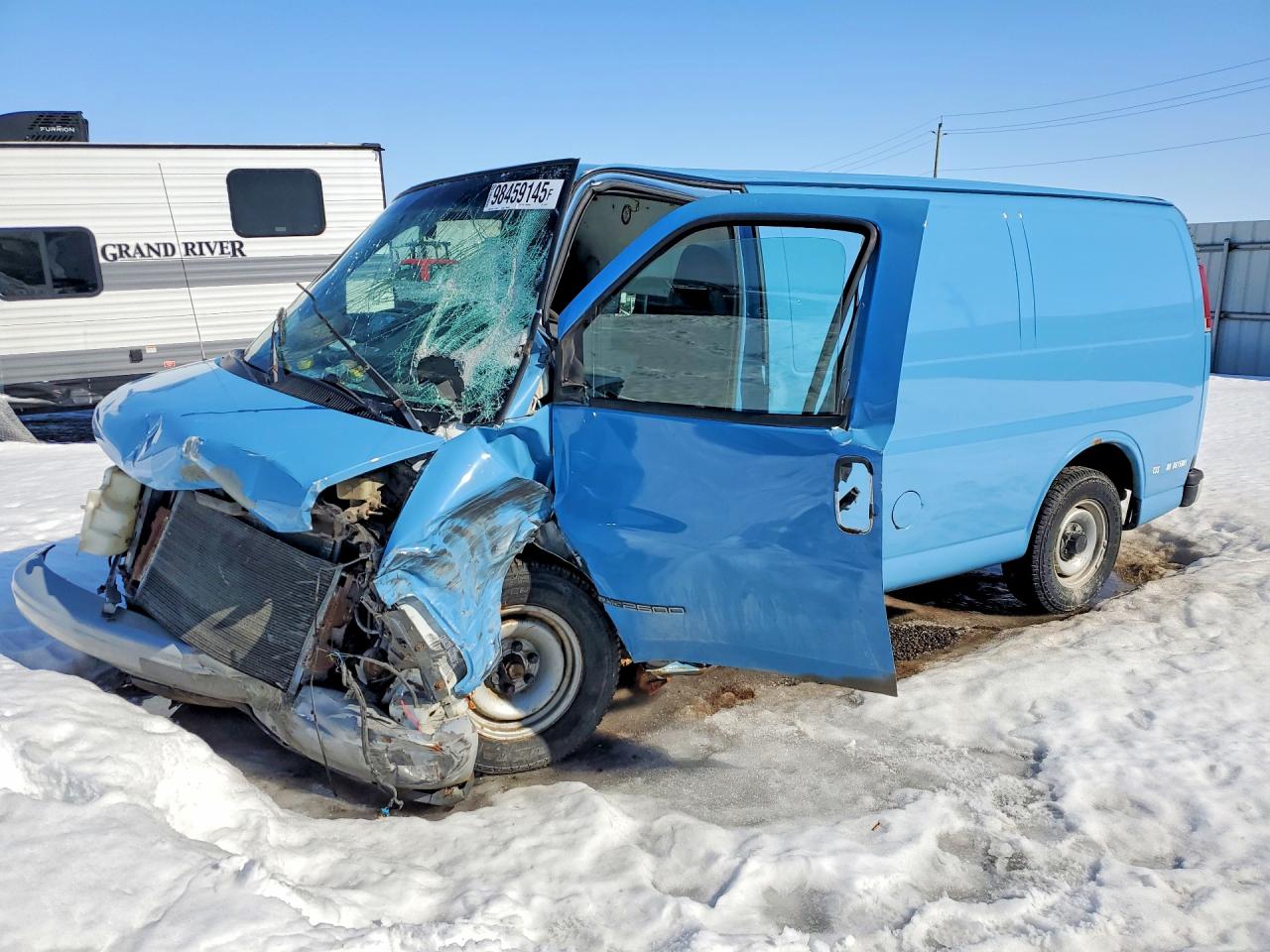 2002 Gmc Savana G2500 Blue vin: 1GTFG25M621105247