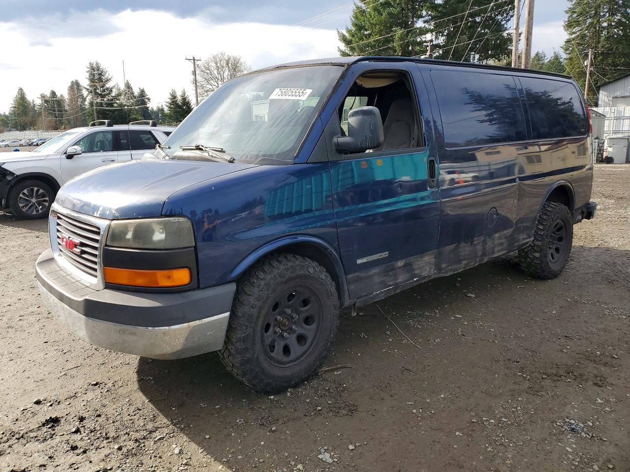 2003 Gmc Savana G2500 Blue vin: 1GTFH25T031149170