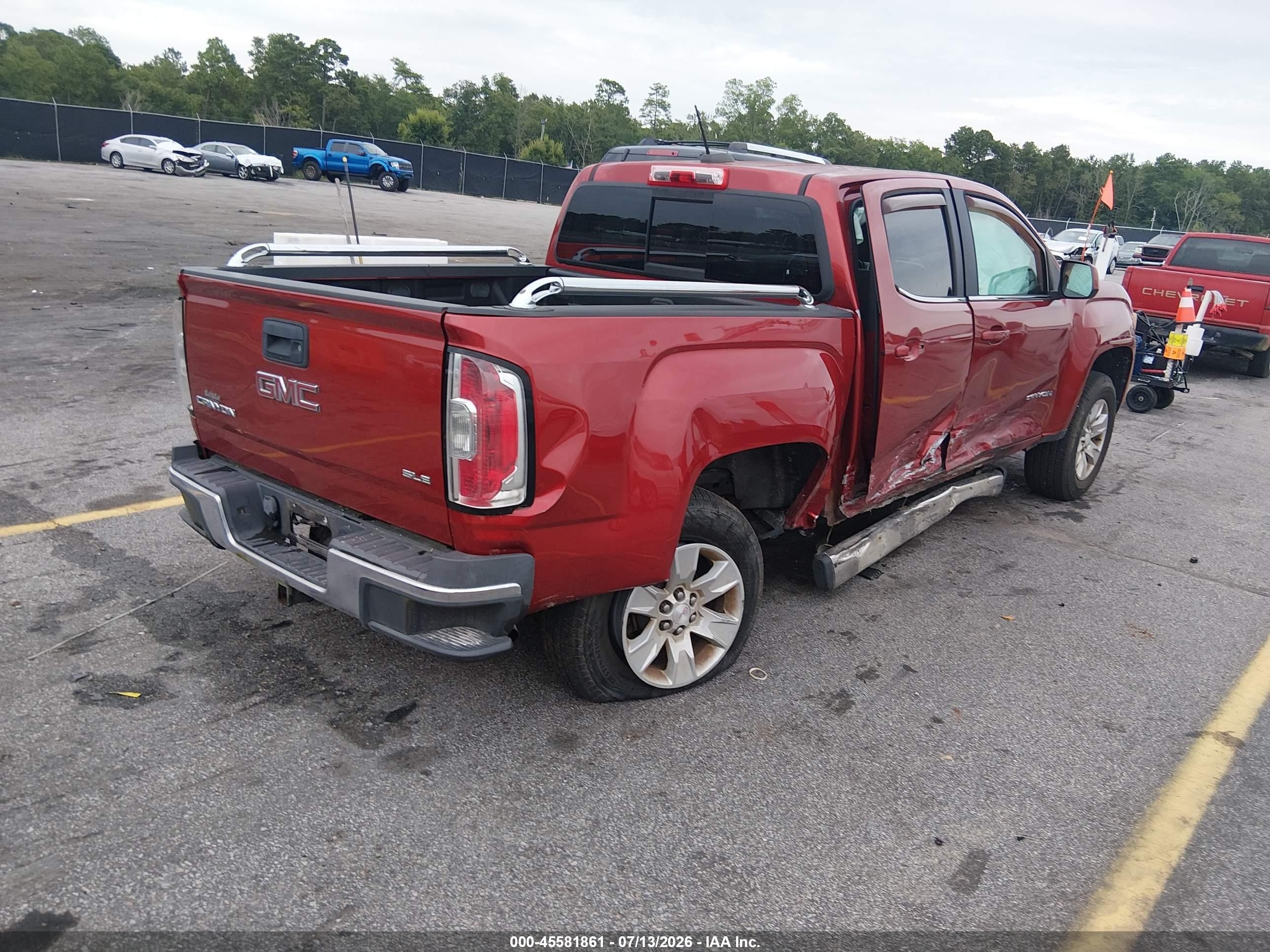 2015 Gmc Canyon 2wd Sle Burgundy vin: 1GTG5BE30F1248699