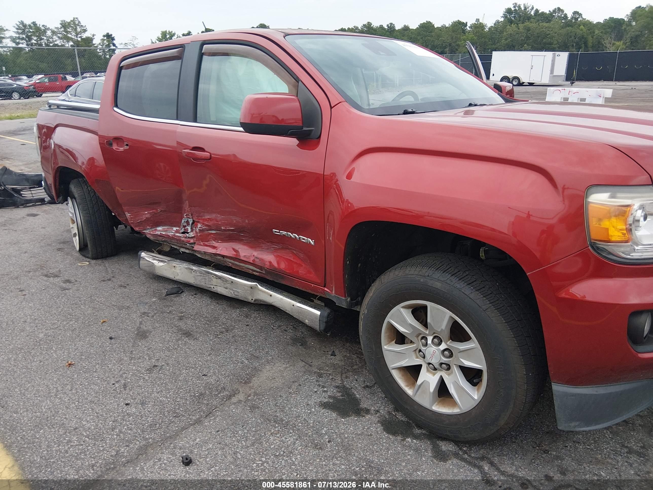 2015 Gmc Canyon 2wd Sle Burgundy vin: 1GTG5BE30F1248699