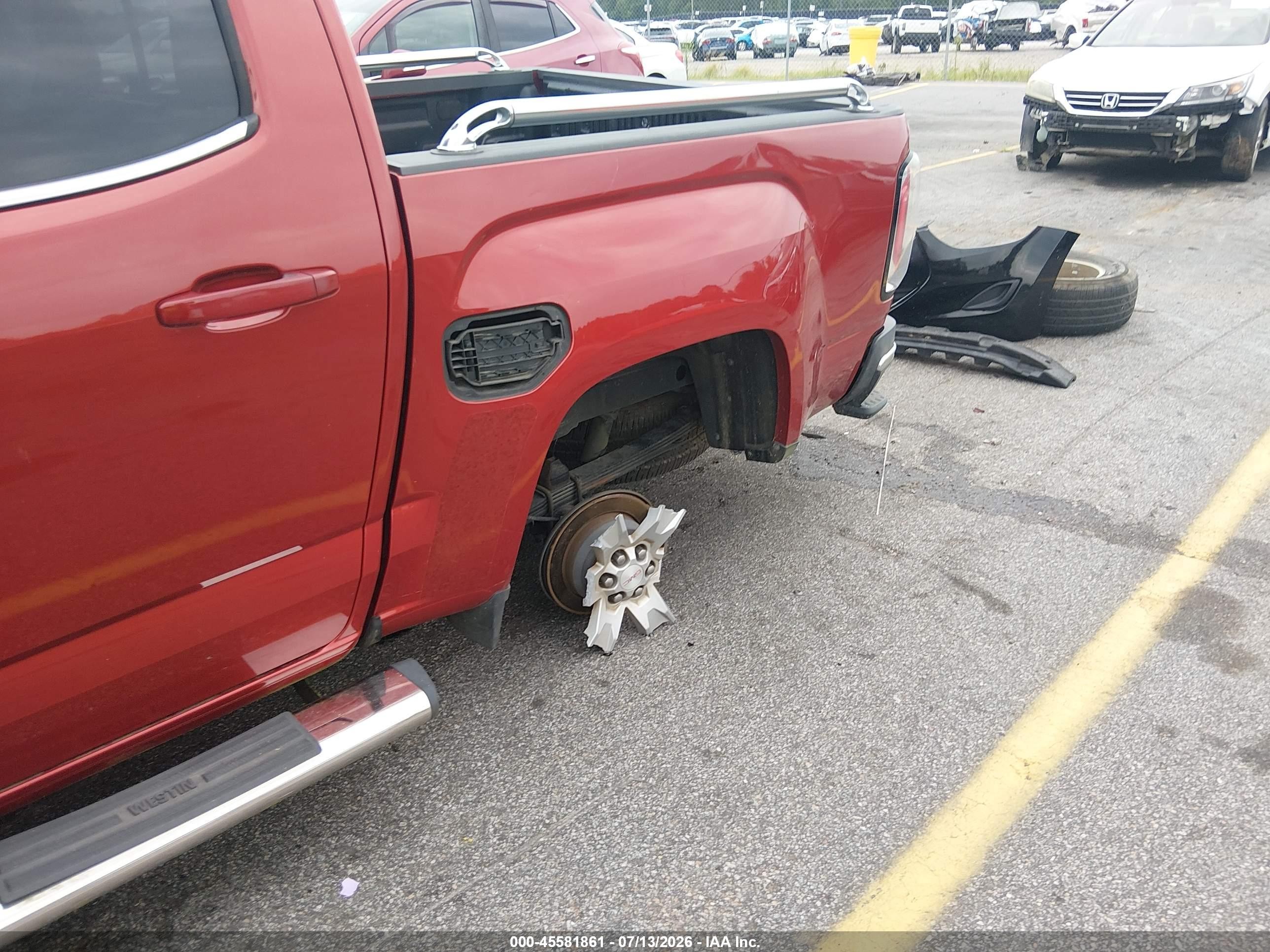 2015 Gmc Canyon 2wd Sle Burgundy vin: 1GTG5BE30F1248699