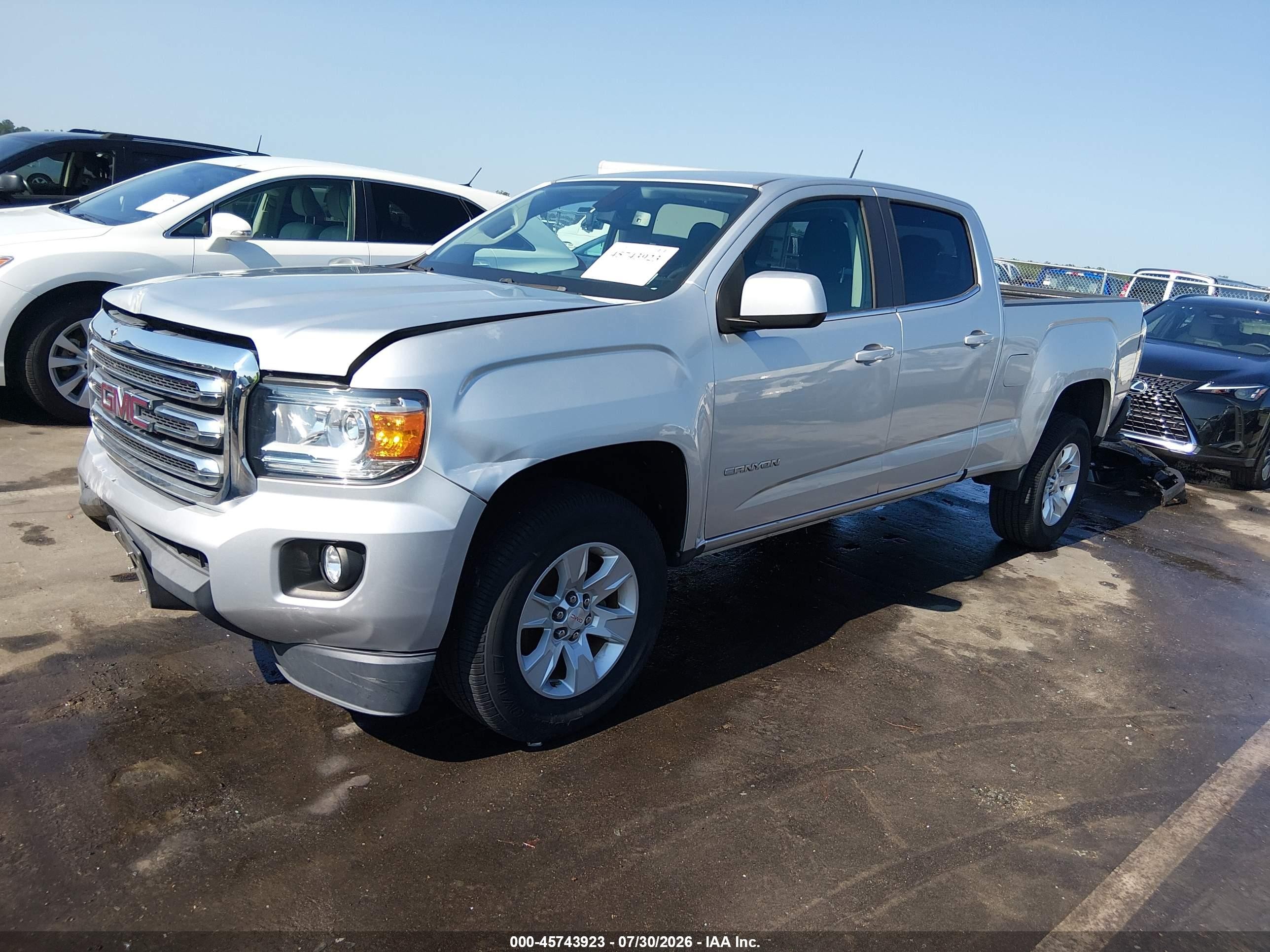 2015 Gmc Canyon 2wd Sle Silver vin: 1GTG5BE35F1235950