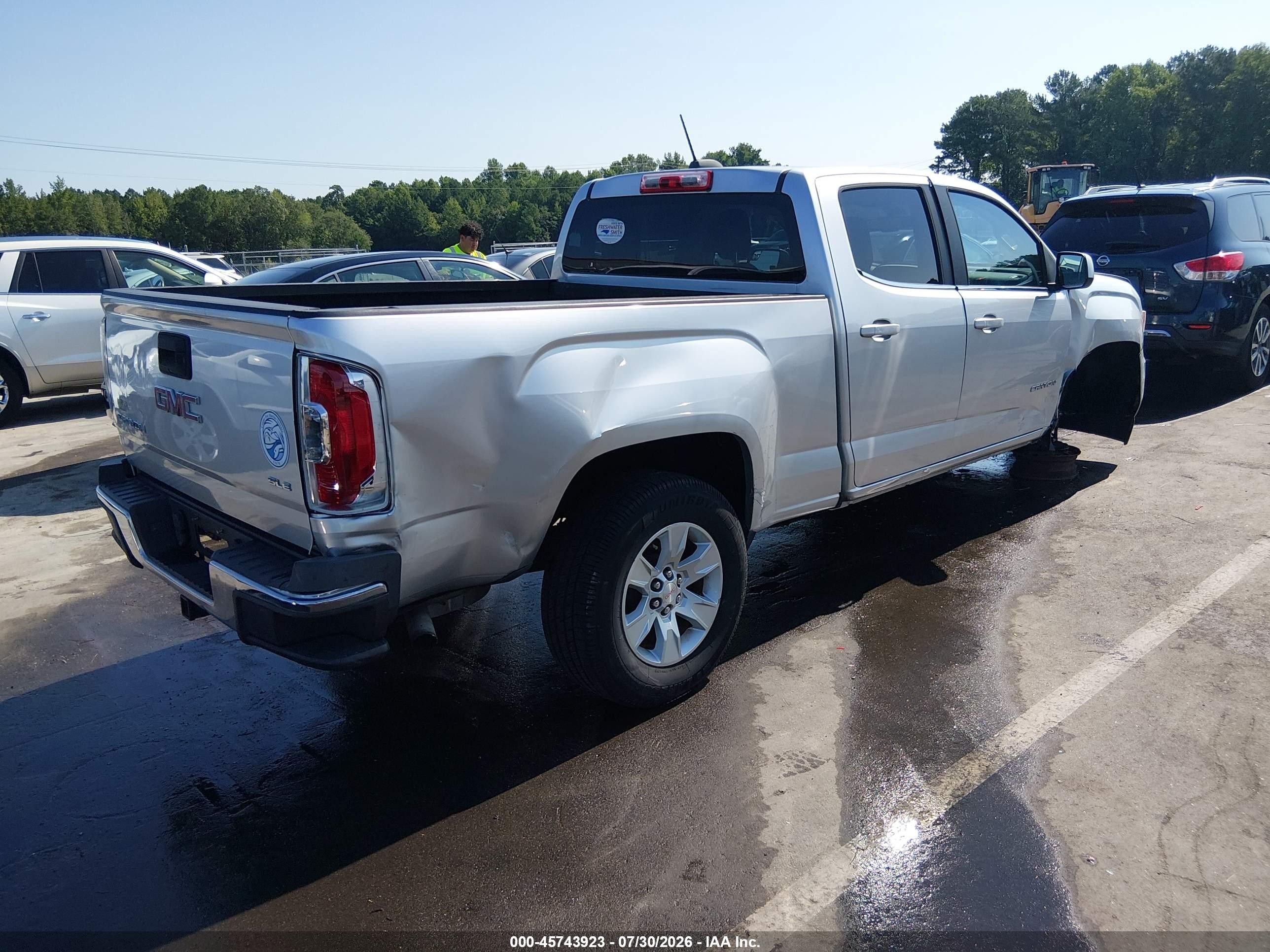 2015 Gmc Canyon 2wd Sle Silver vin: 1GTG5BE35F1235950