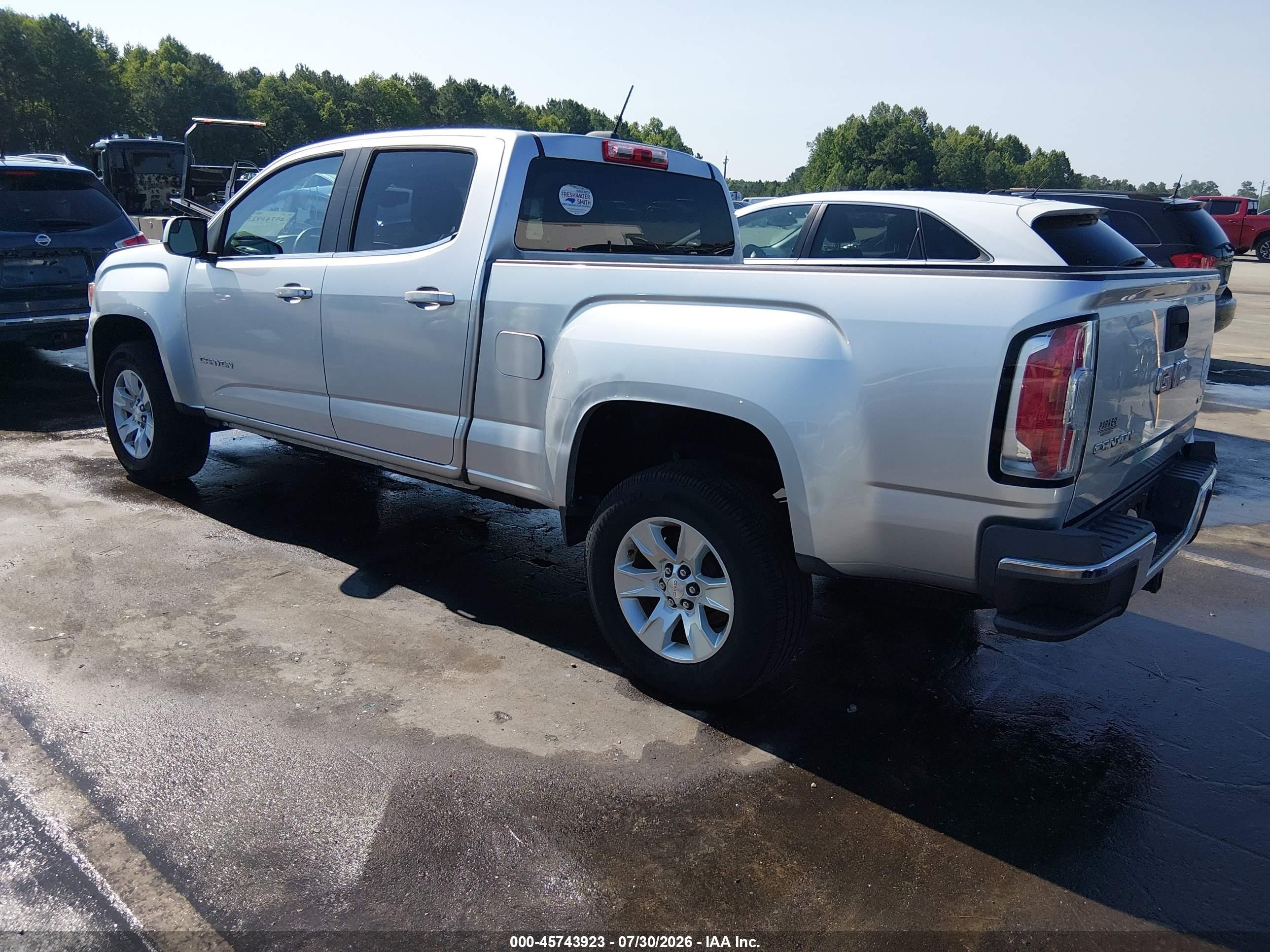 2015 Gmc Canyon 2wd Sle Silver vin: 1GTG5BE35F1235950
