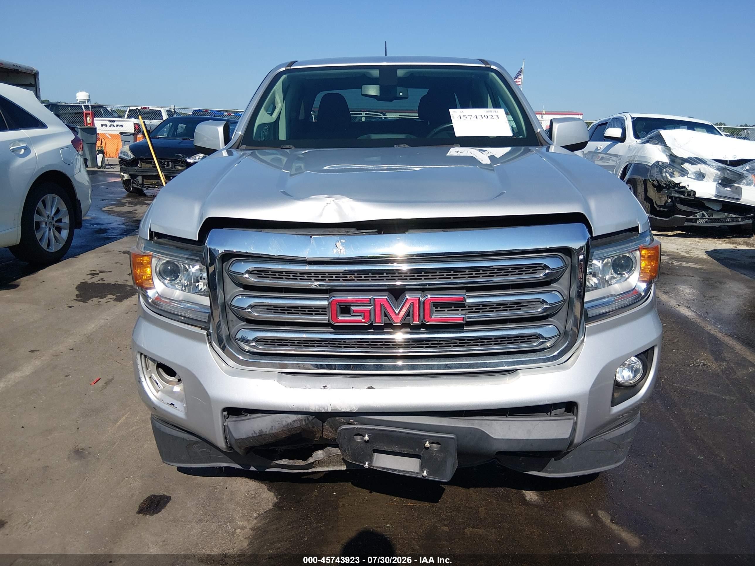 2015 Gmc Canyon 2wd Sle Silver vin: 1GTG5BE35F1235950