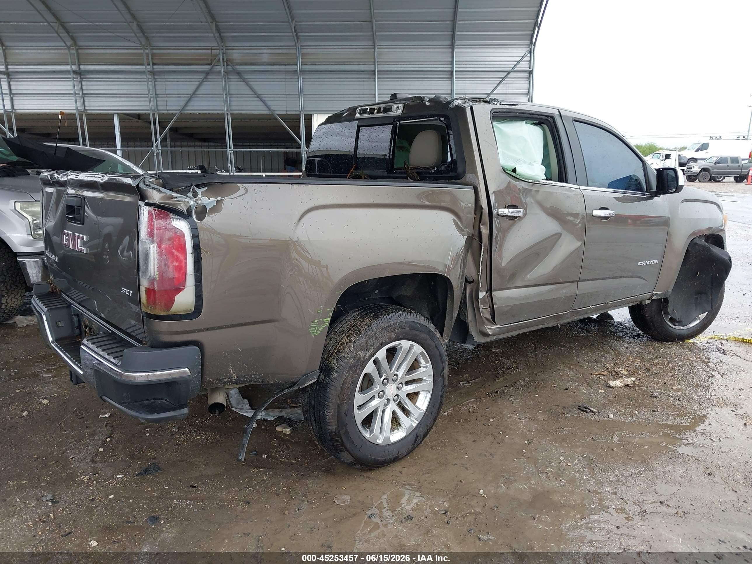 2015 Gmc Canyon Slt Gray vin: 1GTG5CE34F1209684