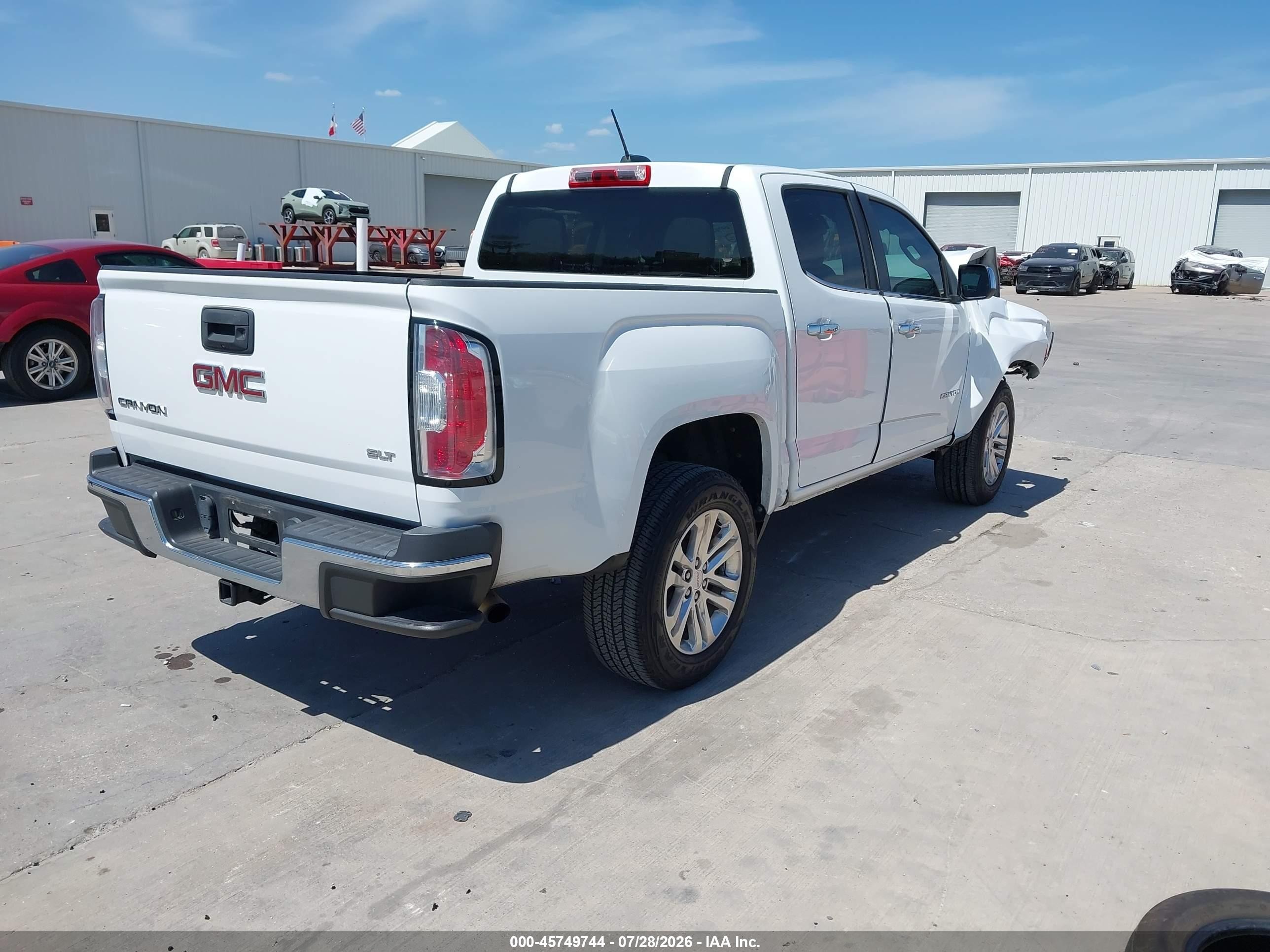 2015 Gmc Canyon 2wd Slt White vin: 1GTG5CE35F1238854