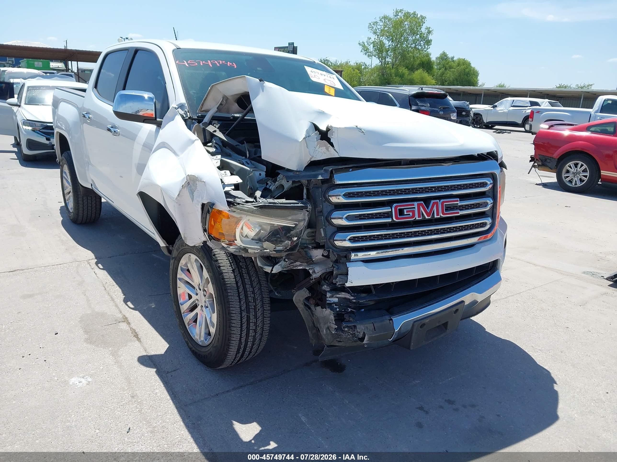 2015 Gmc Canyon 2wd Slt White vin: 1GTG5CE35F1238854