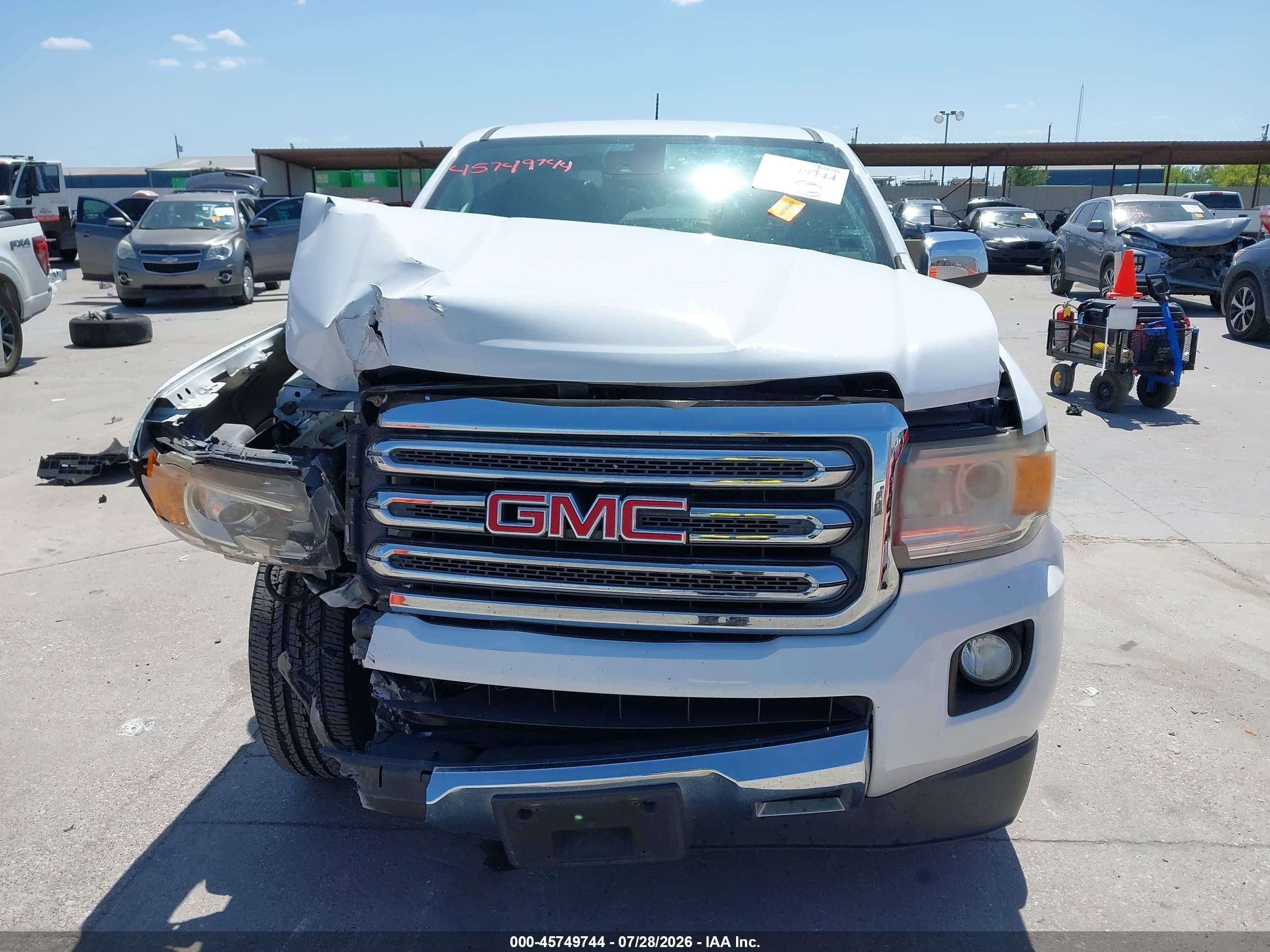 2015 Gmc Canyon 2wd Slt White vin: 1GTG5CE35F1238854