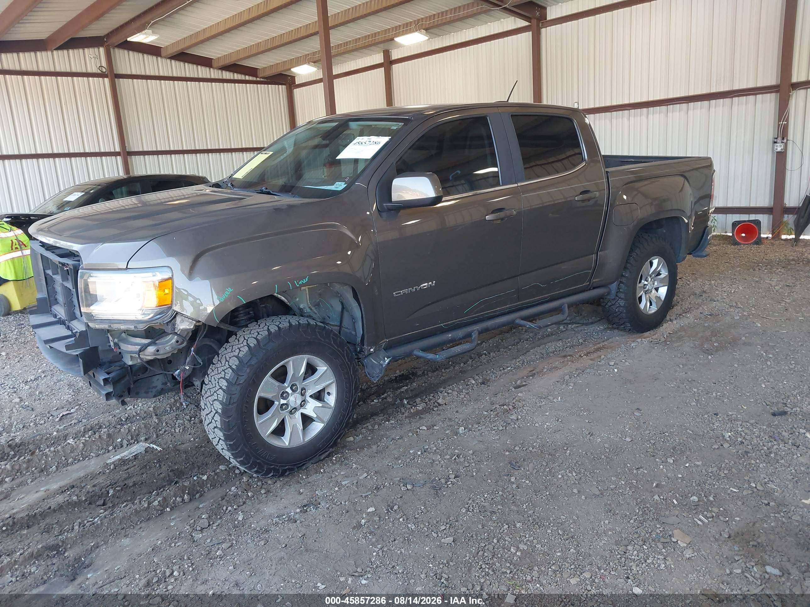 2016 Gmc Canyon 2wd Sle Gray vin: 1GTG5CE38G1356978