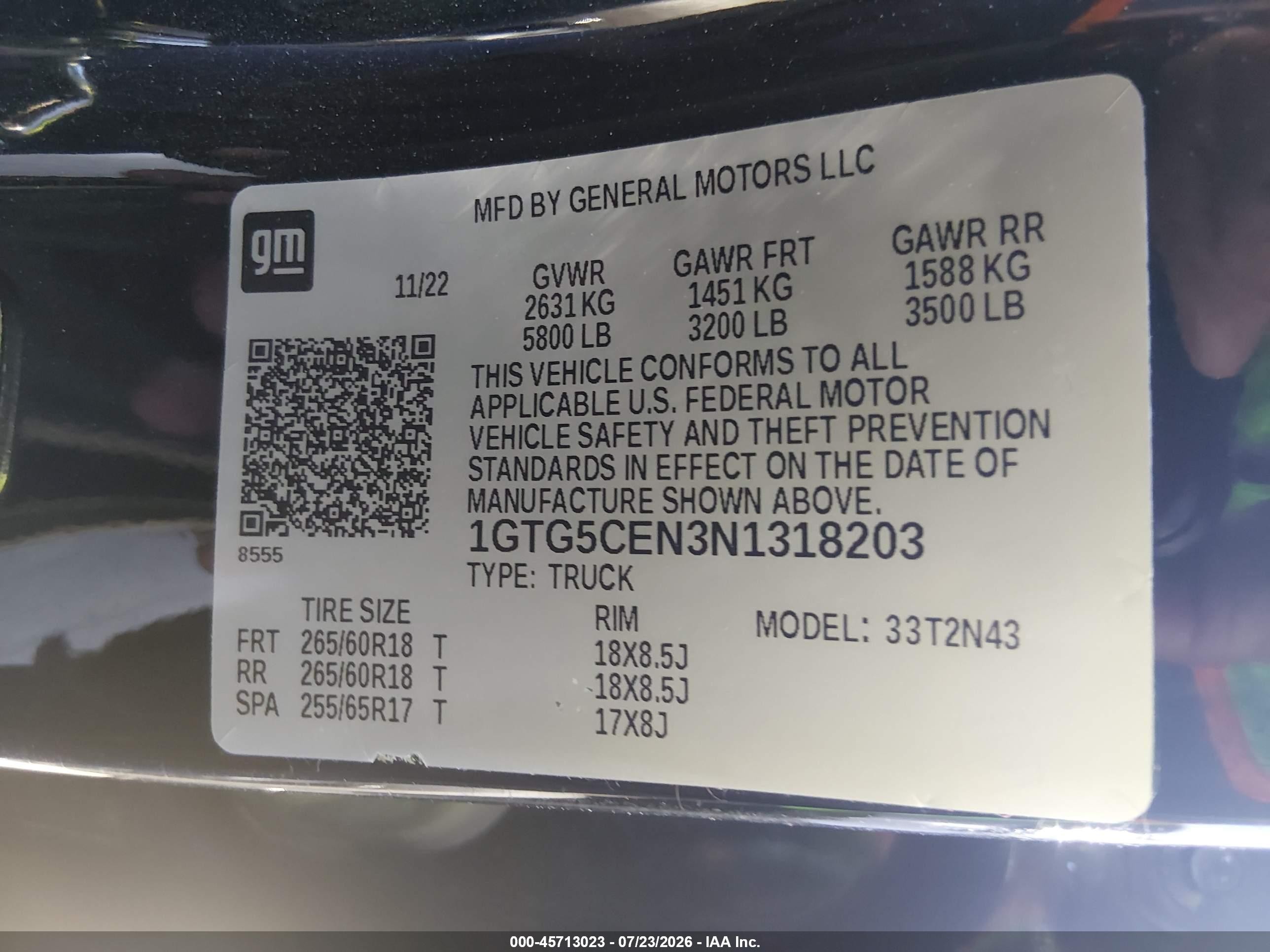 2022 Gmc Canyon 2wd  Short Box Elevation Black vin: 1GTG5CEN3N1318203