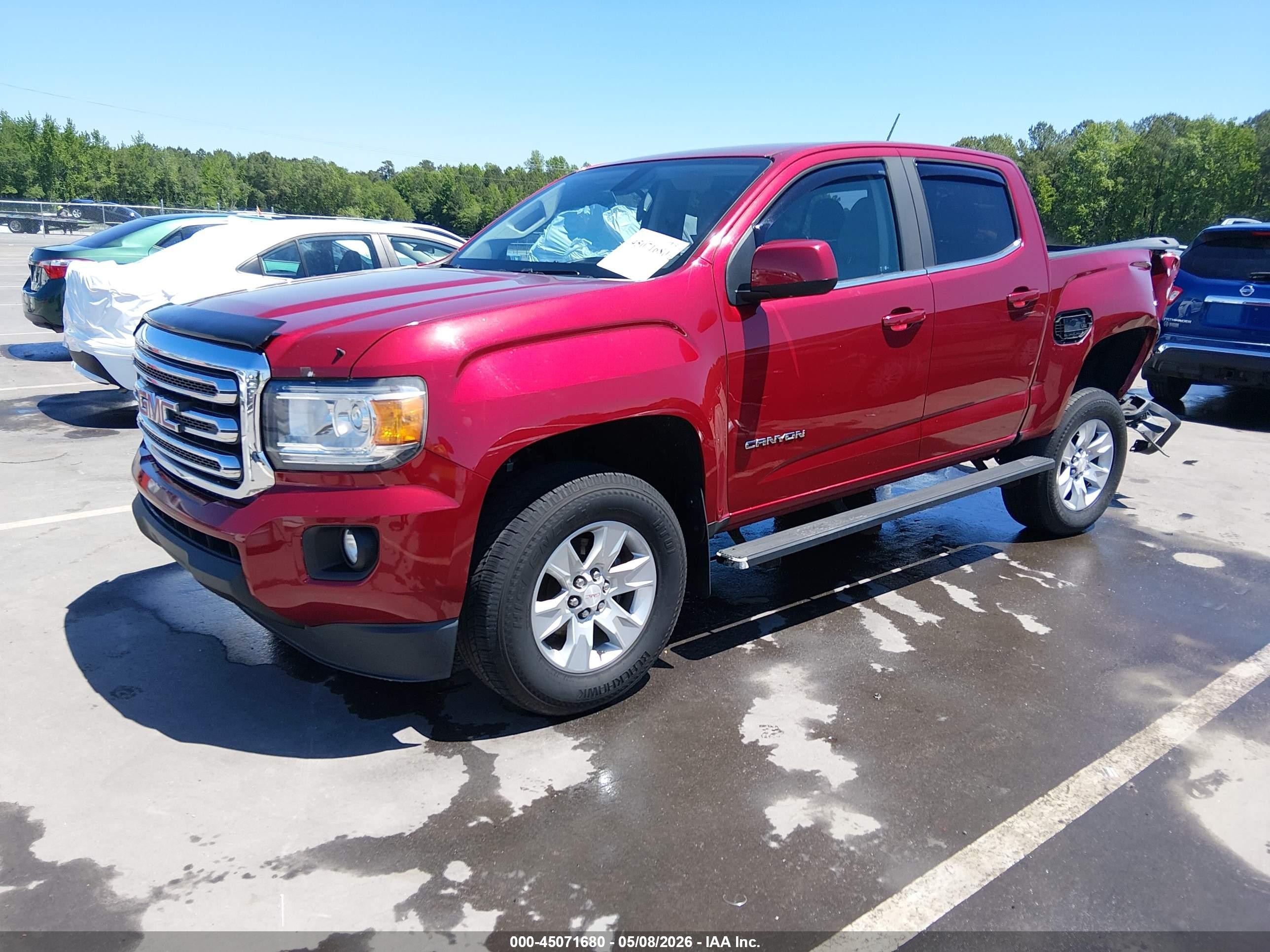 2017 Gmc Canyon Sle Красный vin: 1GTG5CEN9H1318436