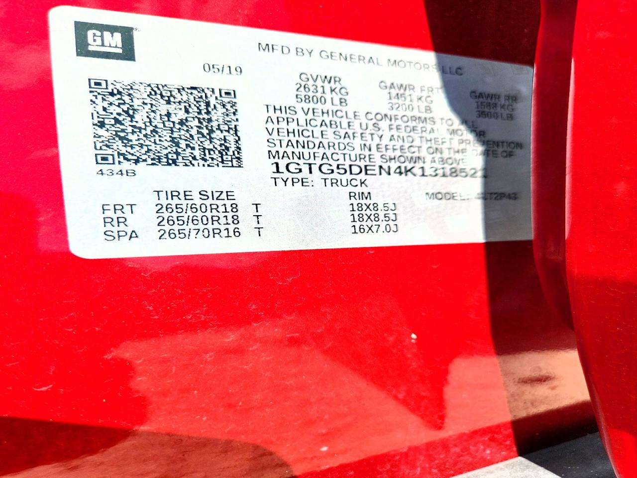 2019 Gmc Canyon Slt Red vin: 1GTG5DEN4K1318521