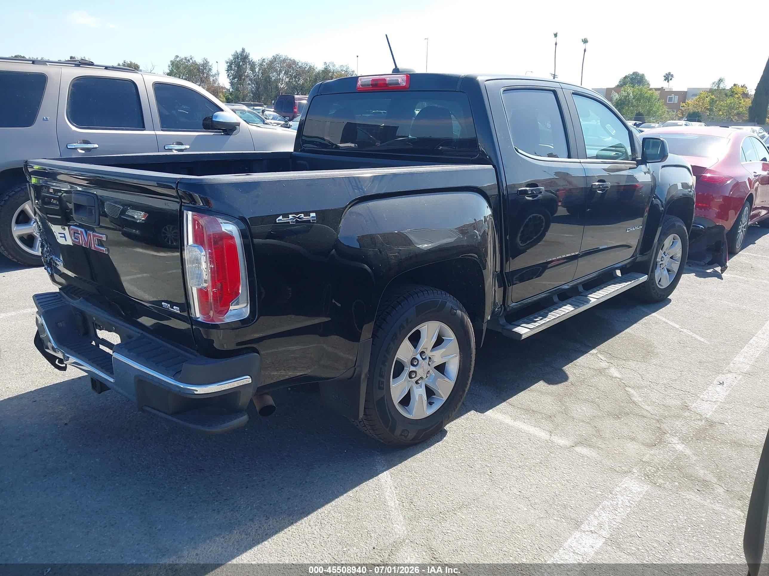 2015 Gmc Canyon 4wd Sle Black vin: 1GTG6BE32F1173727