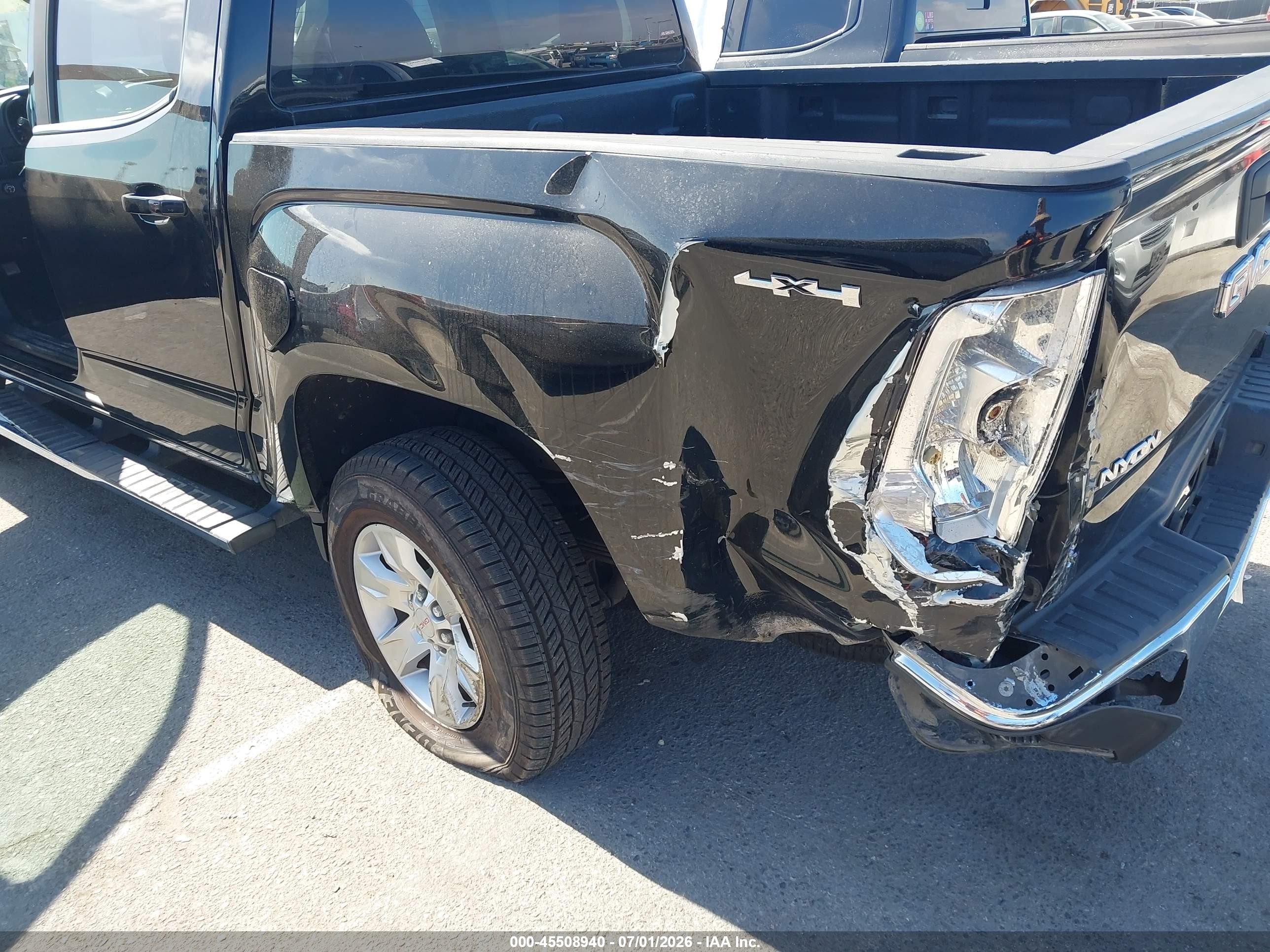 2015 Gmc Canyon 4wd Sle Black vin: 1GTG6BE32F1173727