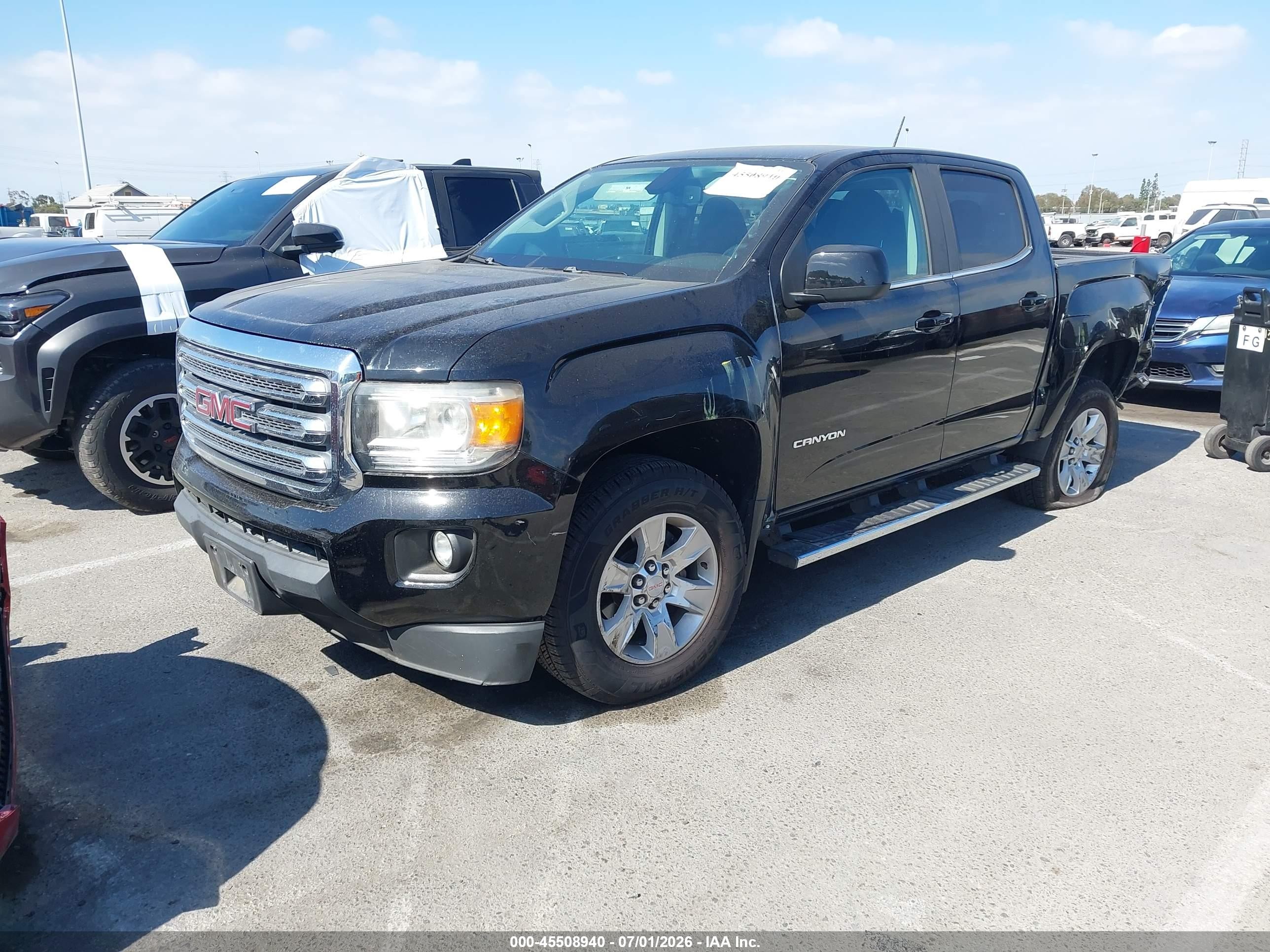 2015 Gmc Canyon 4wd Sle Black vin: 1GTG6BE32F1173727