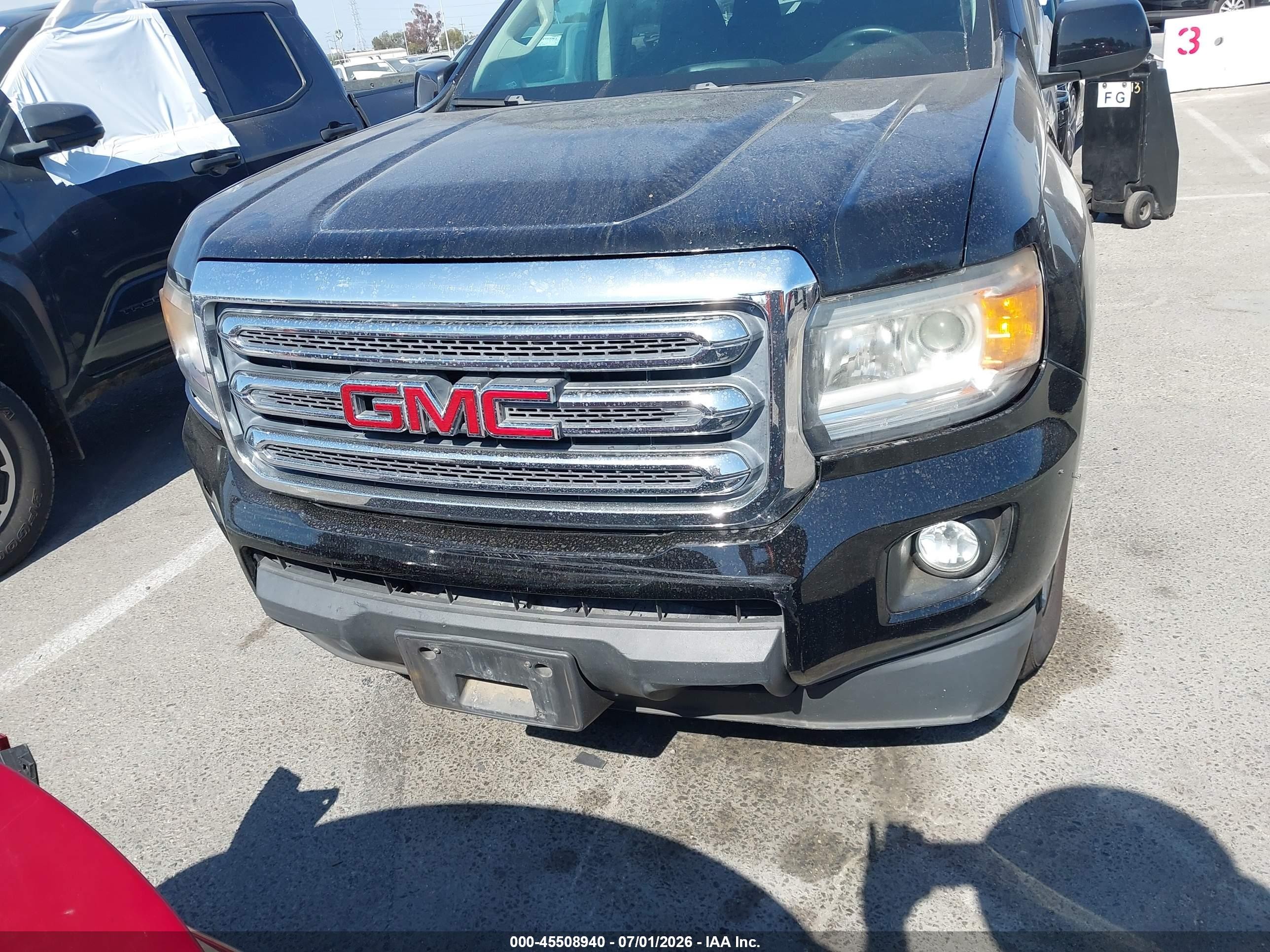2015 Gmc Canyon 4wd Sle Black vin: 1GTG6BE32F1173727