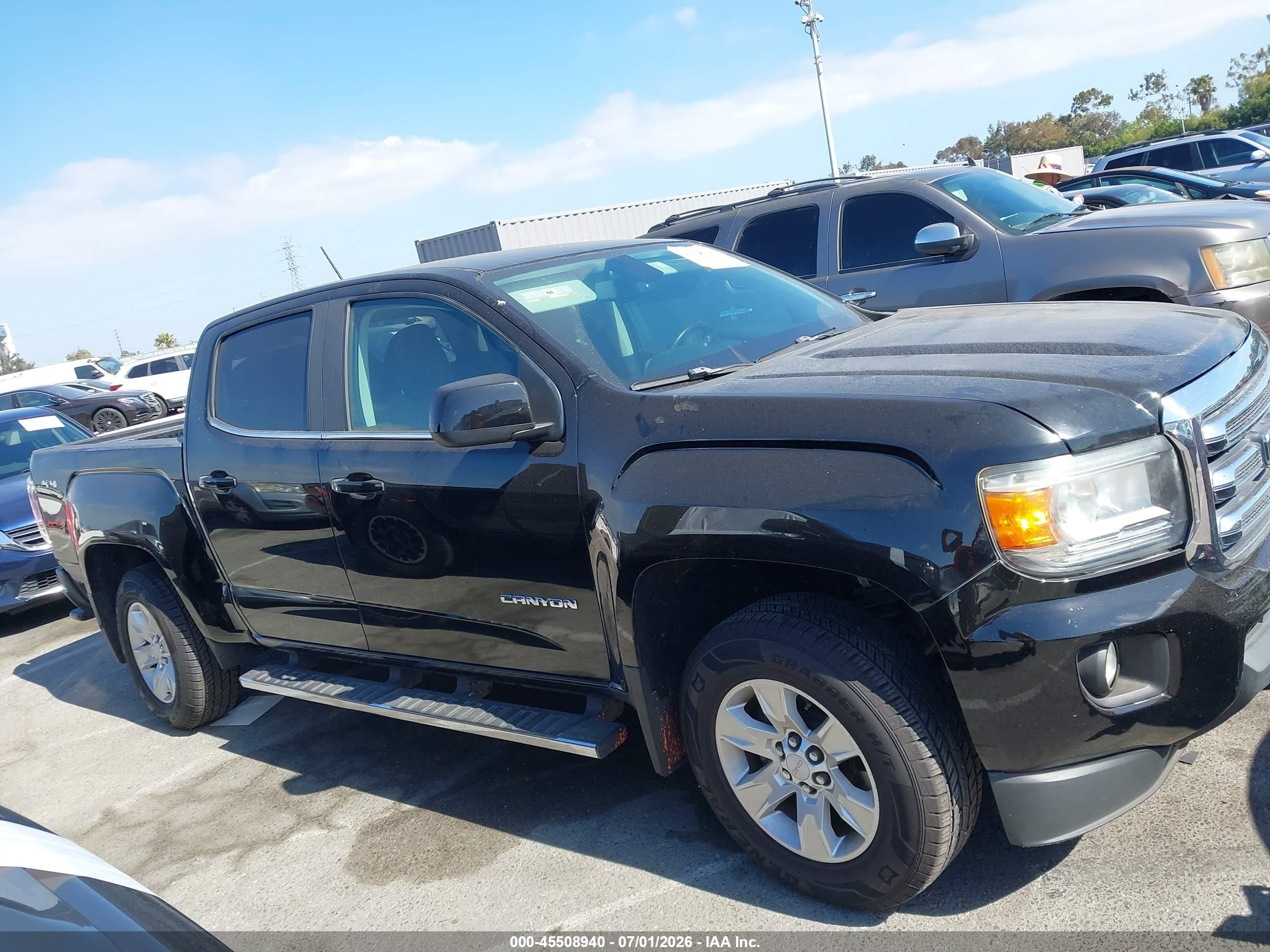 2015 Gmc Canyon 4wd Sle Black vin: 1GTG6BE32F1173727