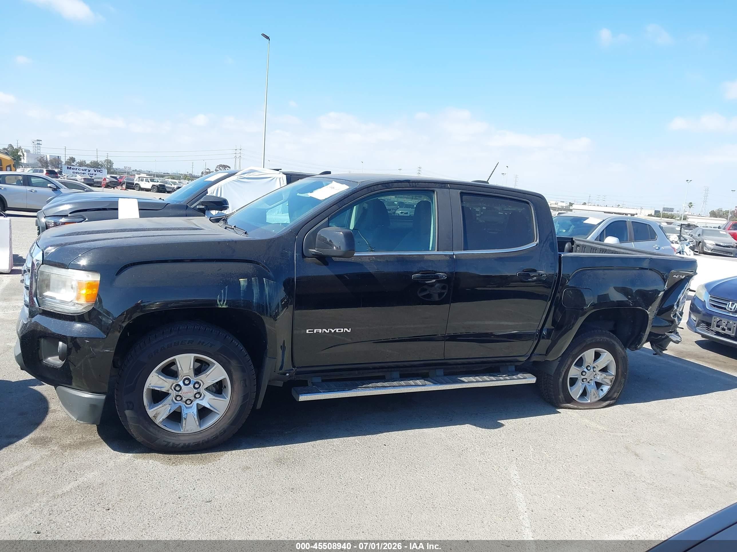 2015 Gmc Canyon 4wd Sle Black vin: 1GTG6BE32F1173727