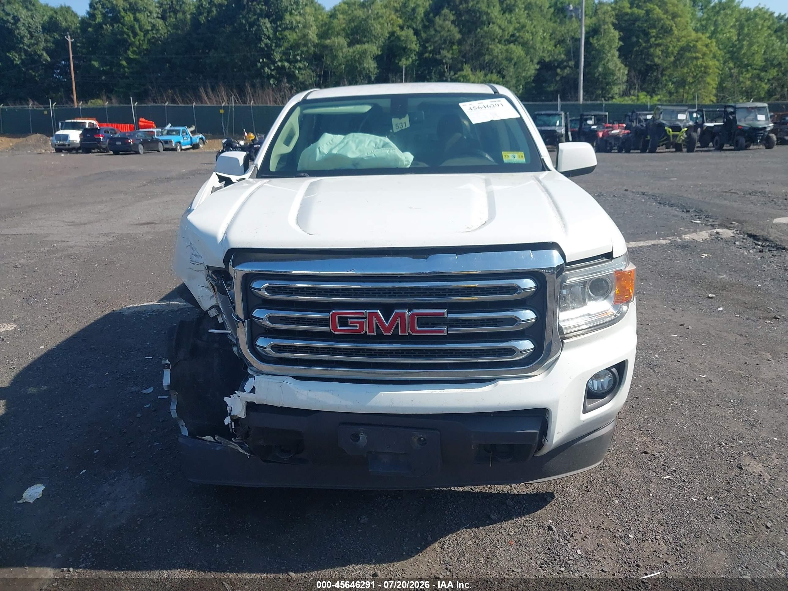 2015 Gmc Canyon 4wd Sle Белый vin: 1GTG6BE36F1212156