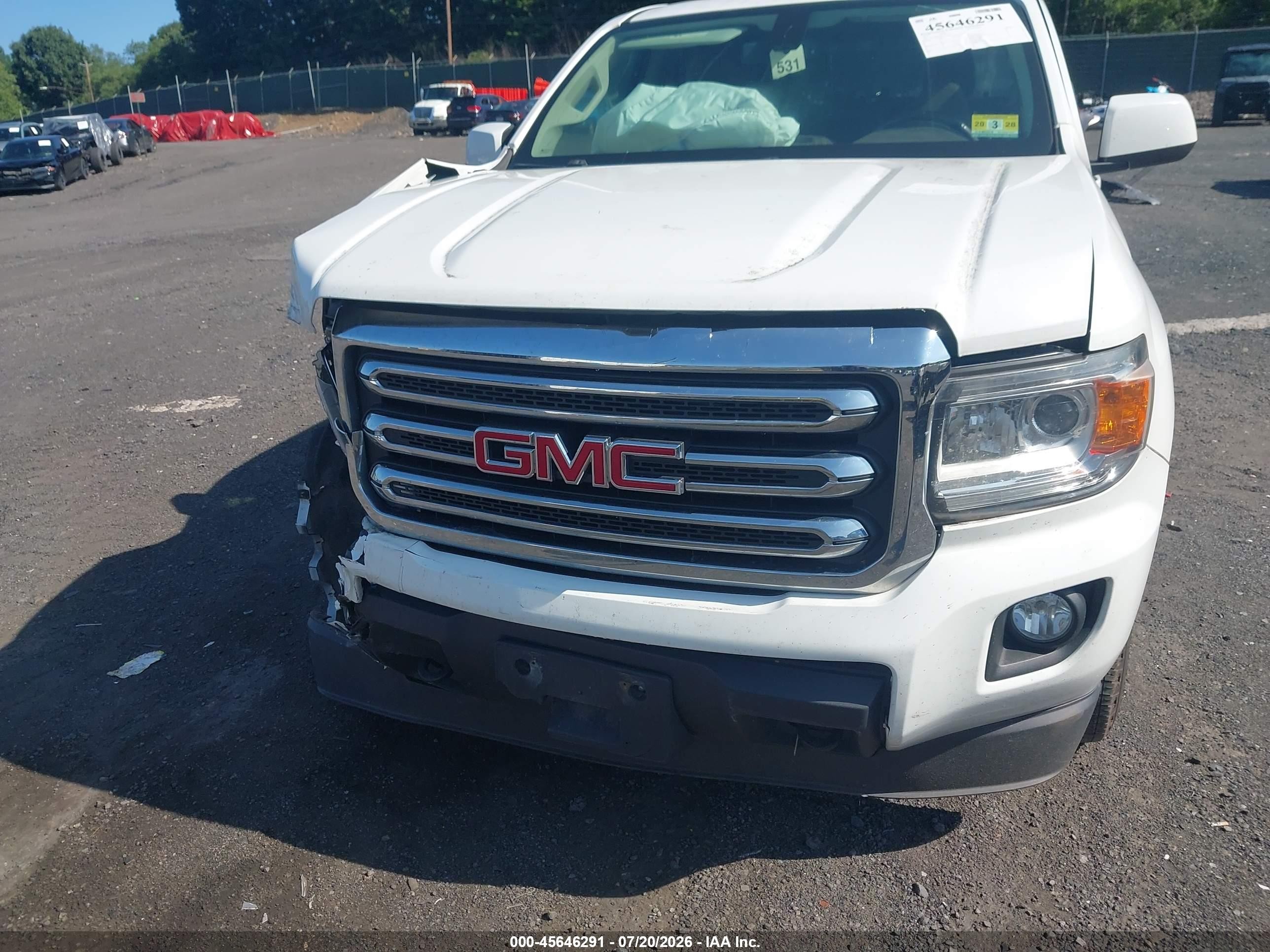 2015 Gmc Canyon 4wd Sle Белый vin: 1GTG6BE36F1212156