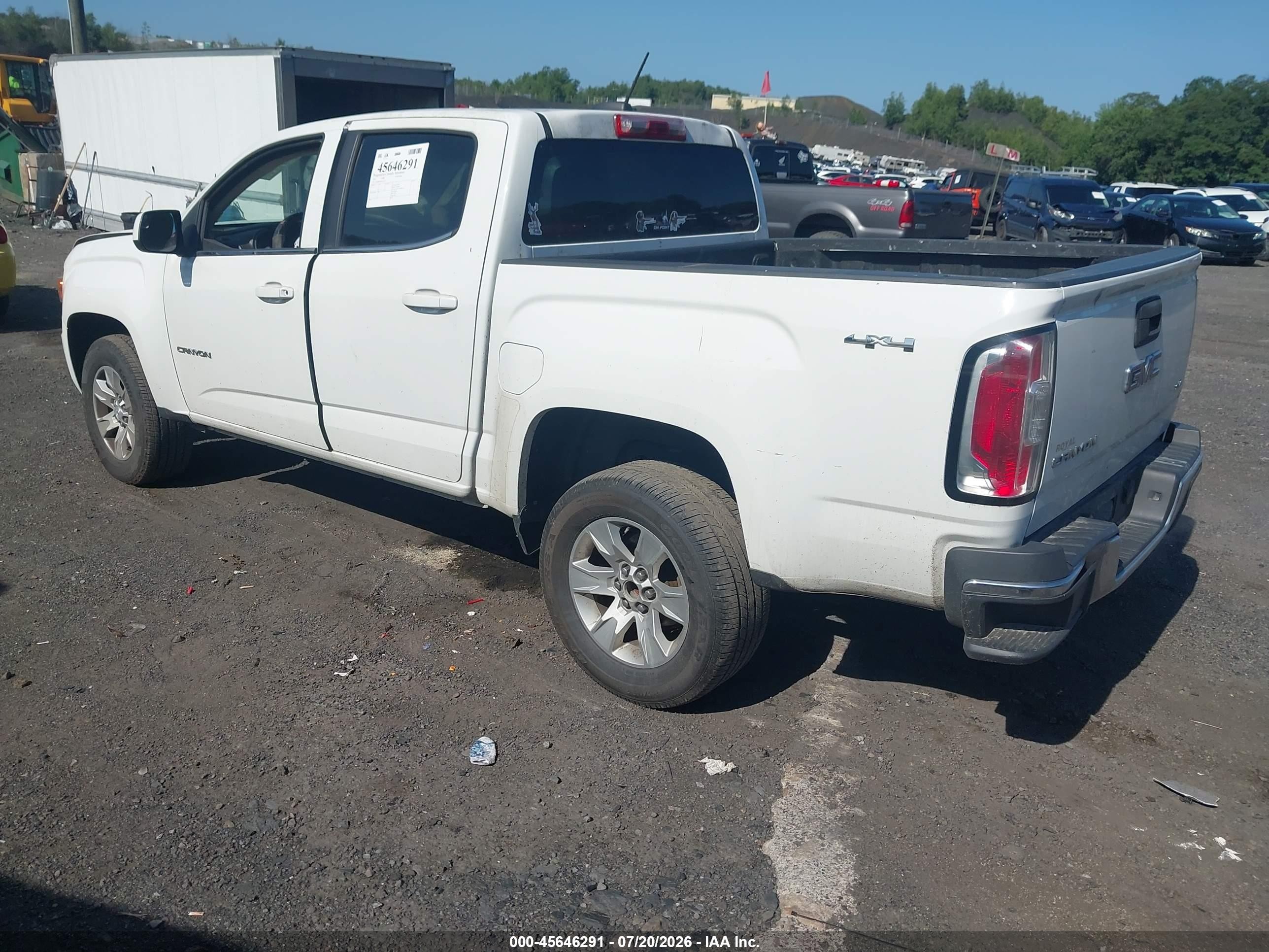 2015 Gmc Canyon 4wd Sle Белый vin: 1GTG6BE36F1212156